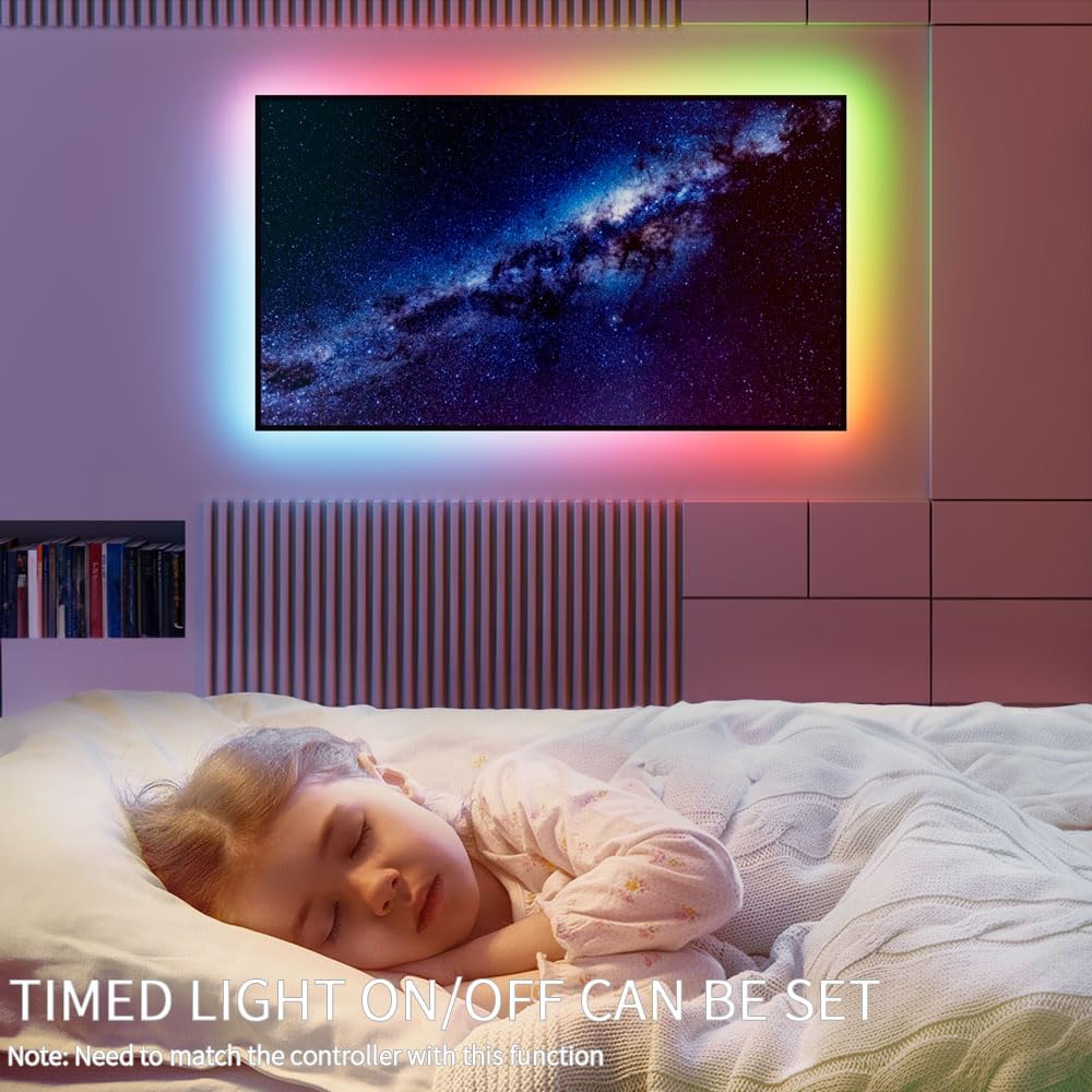 Xnbada Tira de luces LED WS2812B WS2812 de 160 LEDs/m, 5 mm de ancho, direccionable individualmente, color de ensueño, cinta de luz inteligente flexible para dormitorio, cocina, escenario
