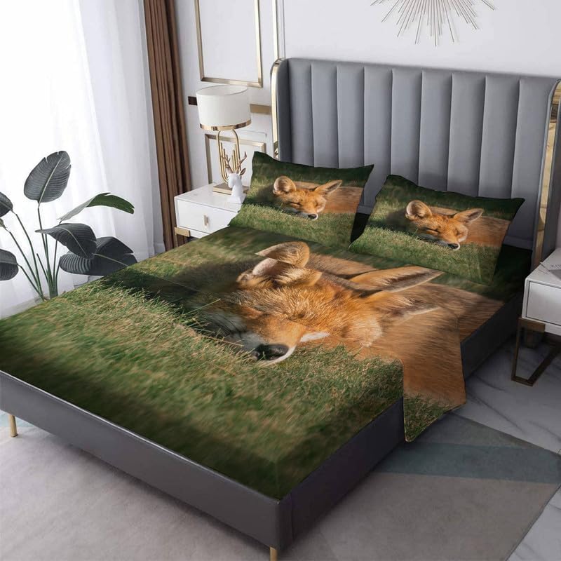 Miniatura 5 de Sábanas para perros tamaño Queen  Juegos de sábanas y fundas de almohada  Lujosas sábanas 100% microfibra, estampado de alta cantidad de hilos,