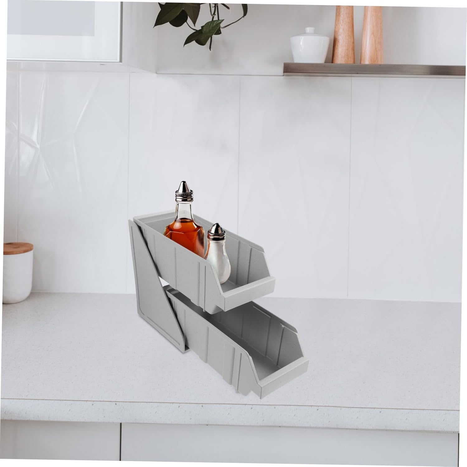 Ciieeo Multi-Functional Coffee Organizer Station Tea Bag Holder Sugar Bag Container and Seasoning Box for Cafes and Hotels Sturdy Plastic Compact Design