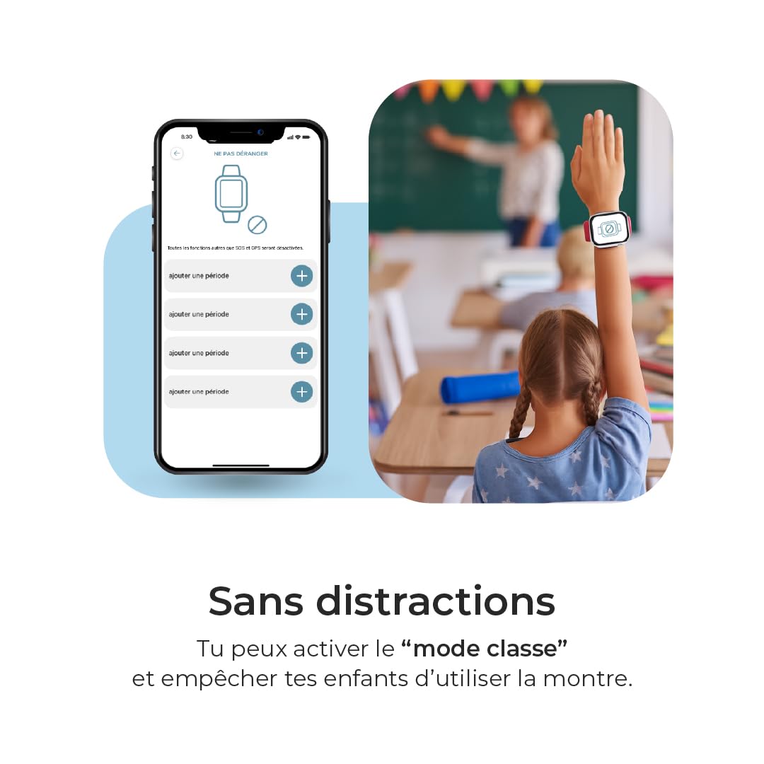 SaveFamily SaveWatch Plus 4G | Montre Connectée pour Enfants avec GPS, Appels, Vidéo, Whatsapp, Musique, Bluetooth et App Store | Carte SIM Incluse - Cadran Noir et Bracelet en Silicone Noir
