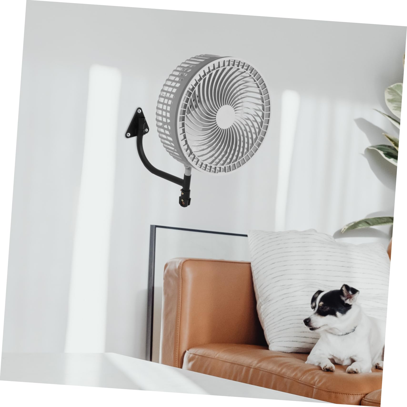 SHINEOFI Adaptador en Hierro Tubo Kit Ventilador de Techo para Negro Pie y Soporte Oscilante Verano Uso Industrial Decoracion