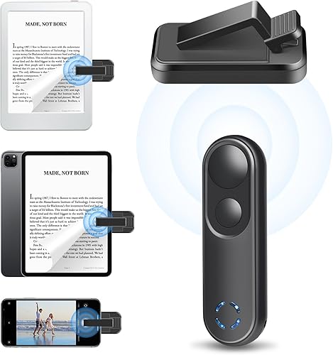 LANGREE RF - Girador de páginas con control remoto para Kindle Paperwhite Oasis Scribe Kobo, accesorios Kindle para lector electrónico, obturador