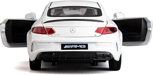 Miniatura 6 de RMZ City 132 Diecasting aleación coche modelo Mercedes-Benz C63 AMG juguete coche tire atrás coche para niños niño niña rojo