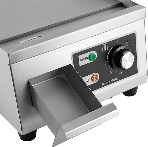 Miniatura 6 de Placa caliente eléctrica comercial de la parrilla del top plano de la parrilla del Bbq de la plancha de la encimera, control termostático ajustable