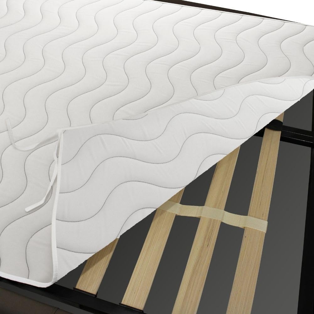 L'ANTICO ARCOLAIO - Coprirete Singolo 90x200 con Lacci per Fissarlo Saldamente agli Angoli del Letto, Coprirete Trapuntato per Letto Singolo Prodotto Italiano, Materiale Anallergico e Antiacaro