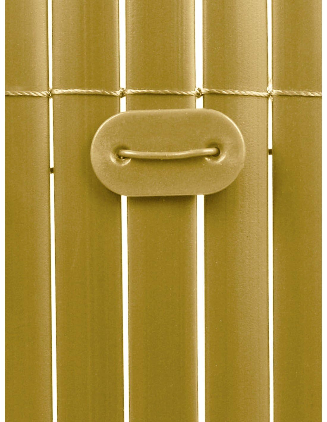 Jardin202 Cañizo PVC Doble Cara 1400gr/m² | Valla ocultación | Resistente a Rayos UV | Bridas Fijación Incluidas | 2x3m (Caña)