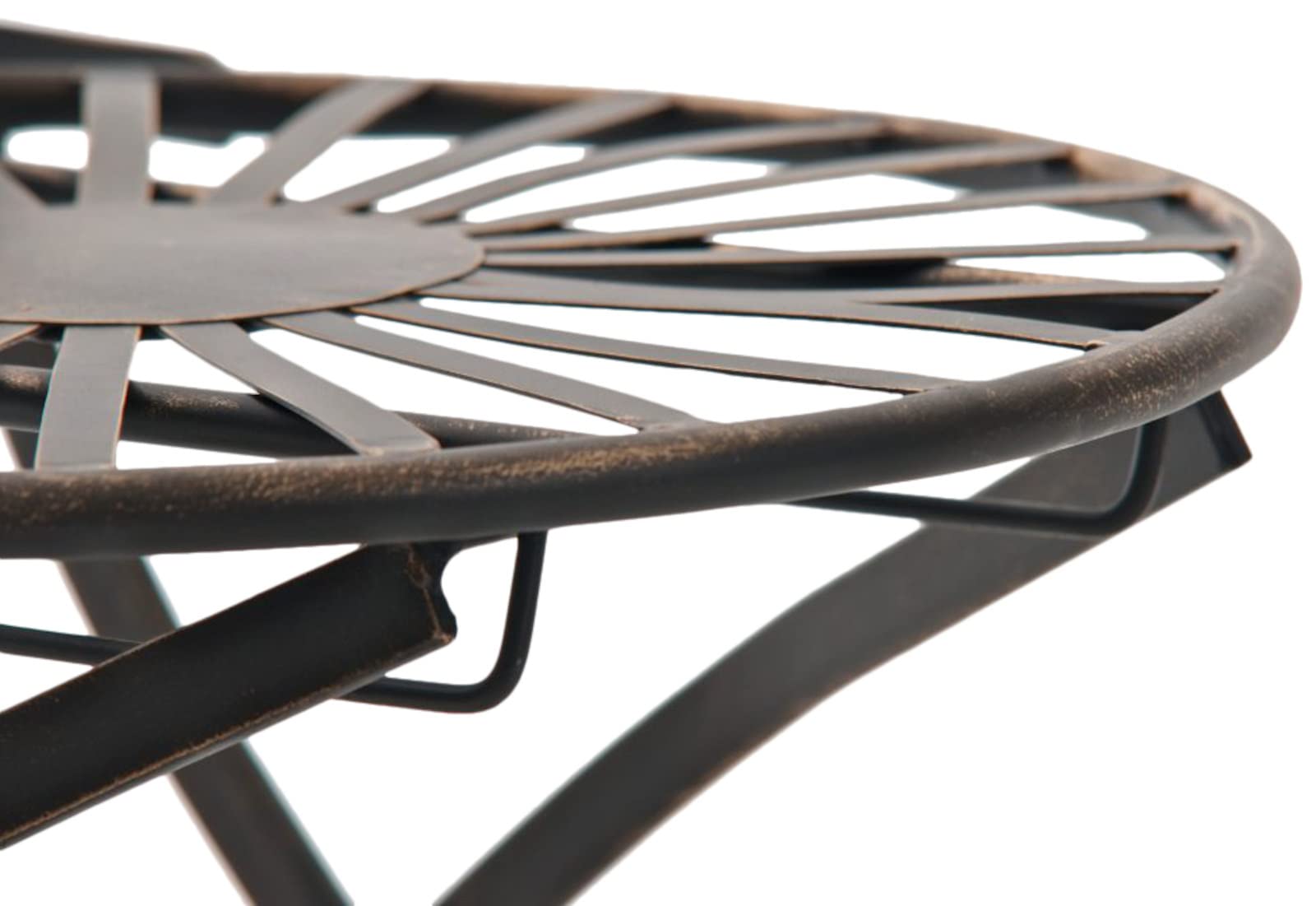 CLP Lot de 2 Chaises De Jardin Pliantes Indra I Chaises D'Extérieur en Fer Forgé pour Terrasse Ou Balcon Couleur:Bronze