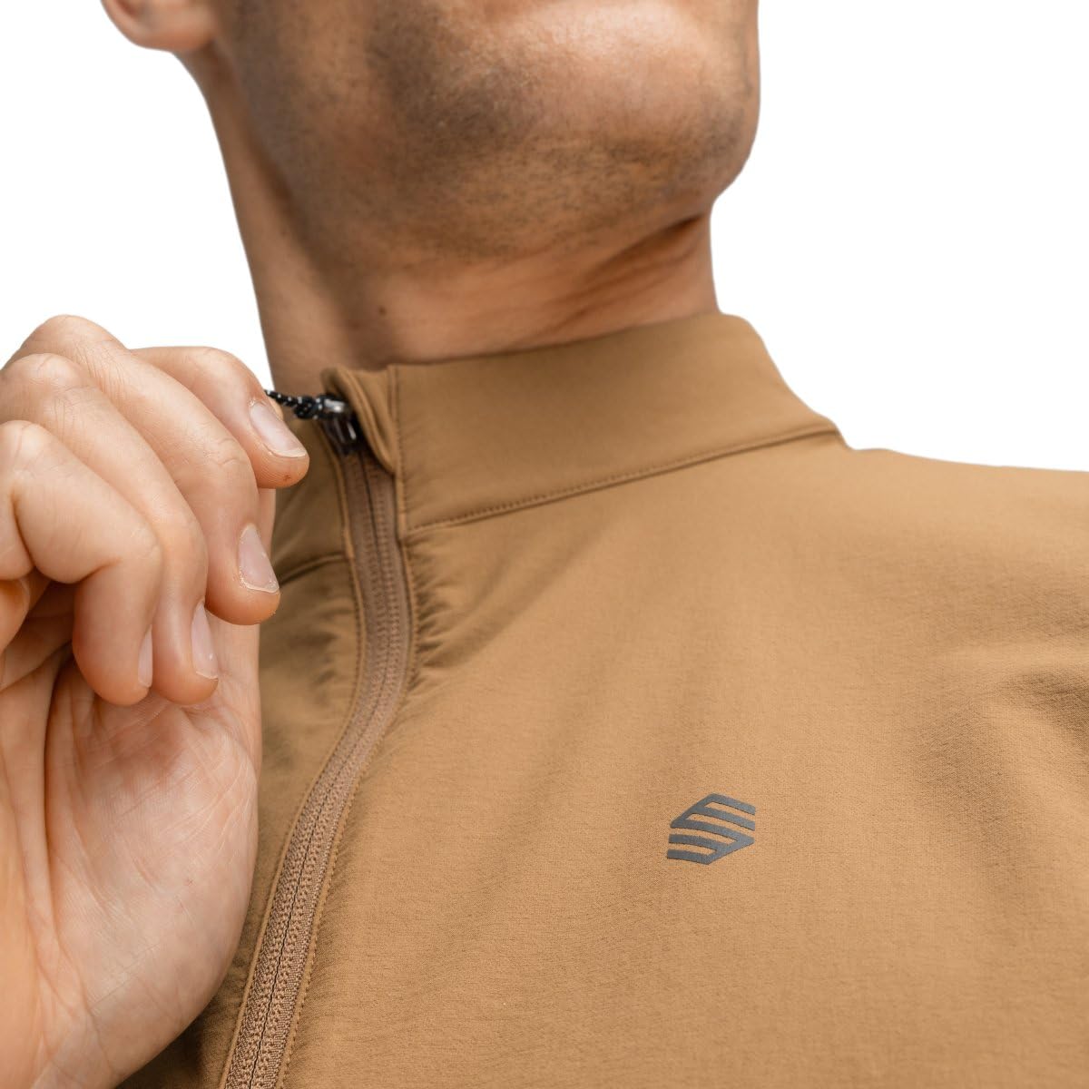 SIROKO Chaqueta de lluvia golf Muirfield Mustard Marrón