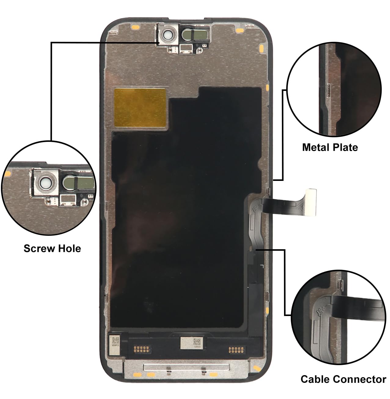 LL TRADER Display per iPhone 15 Pro LCD 6.1" di ricambio FHD Touch Screen 3D Touch Digitizer telaio montaggio e riparazione kit 20251