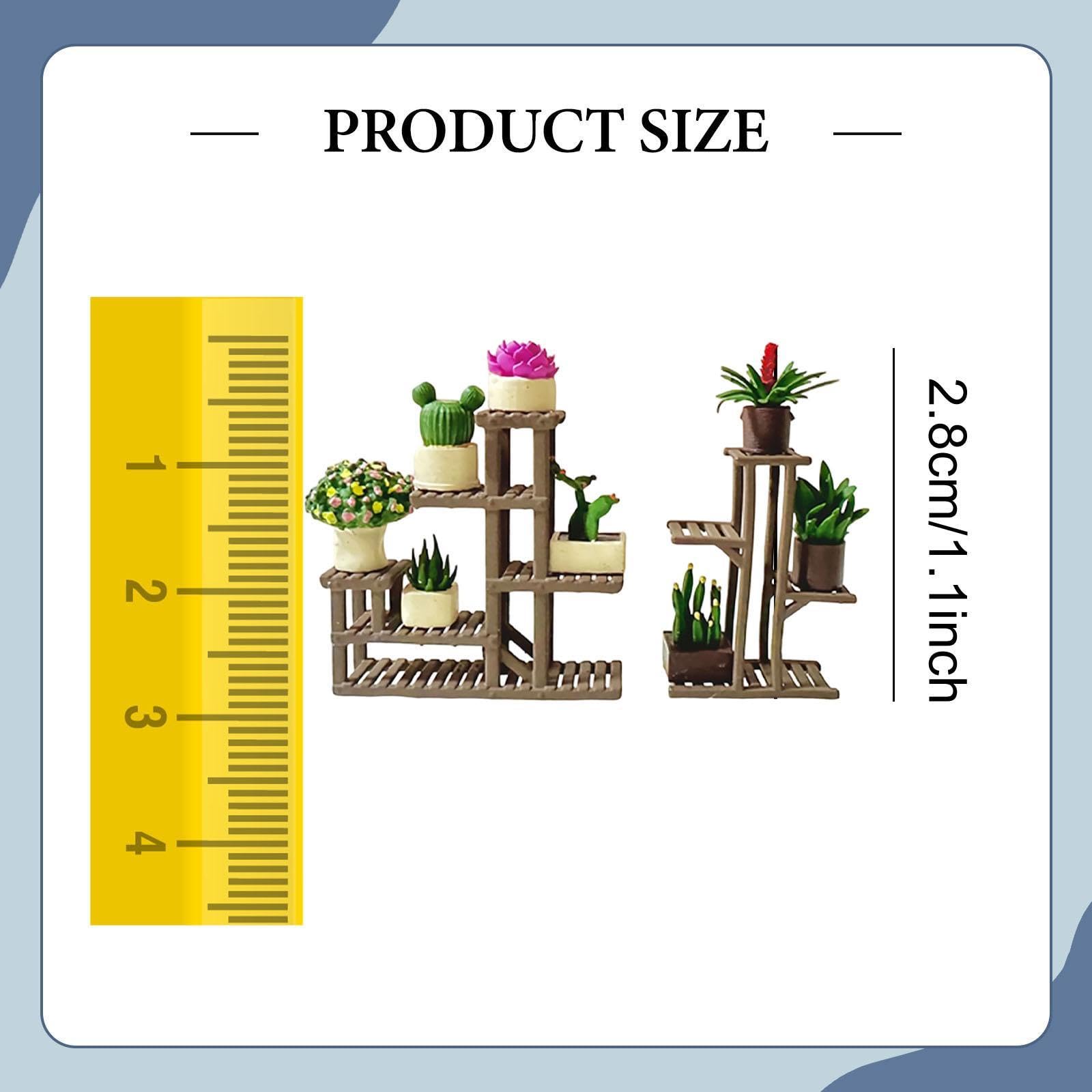 Miniatura Supporto Fiori Decorazione Ornemento Vaso Pianta Micro Scena Resina Realistica Adatto a Regalo Scrivania Dashboard Auto, Style C