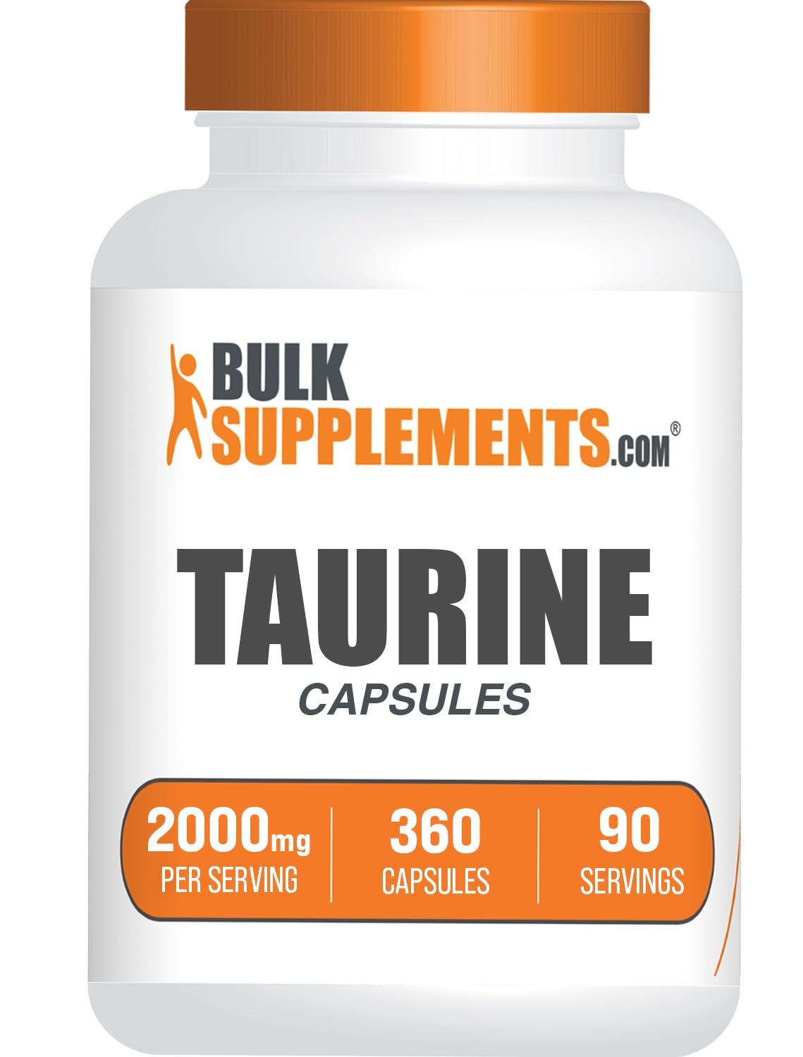 BulkSupplements.com Taurine Capsules 360 Capsules