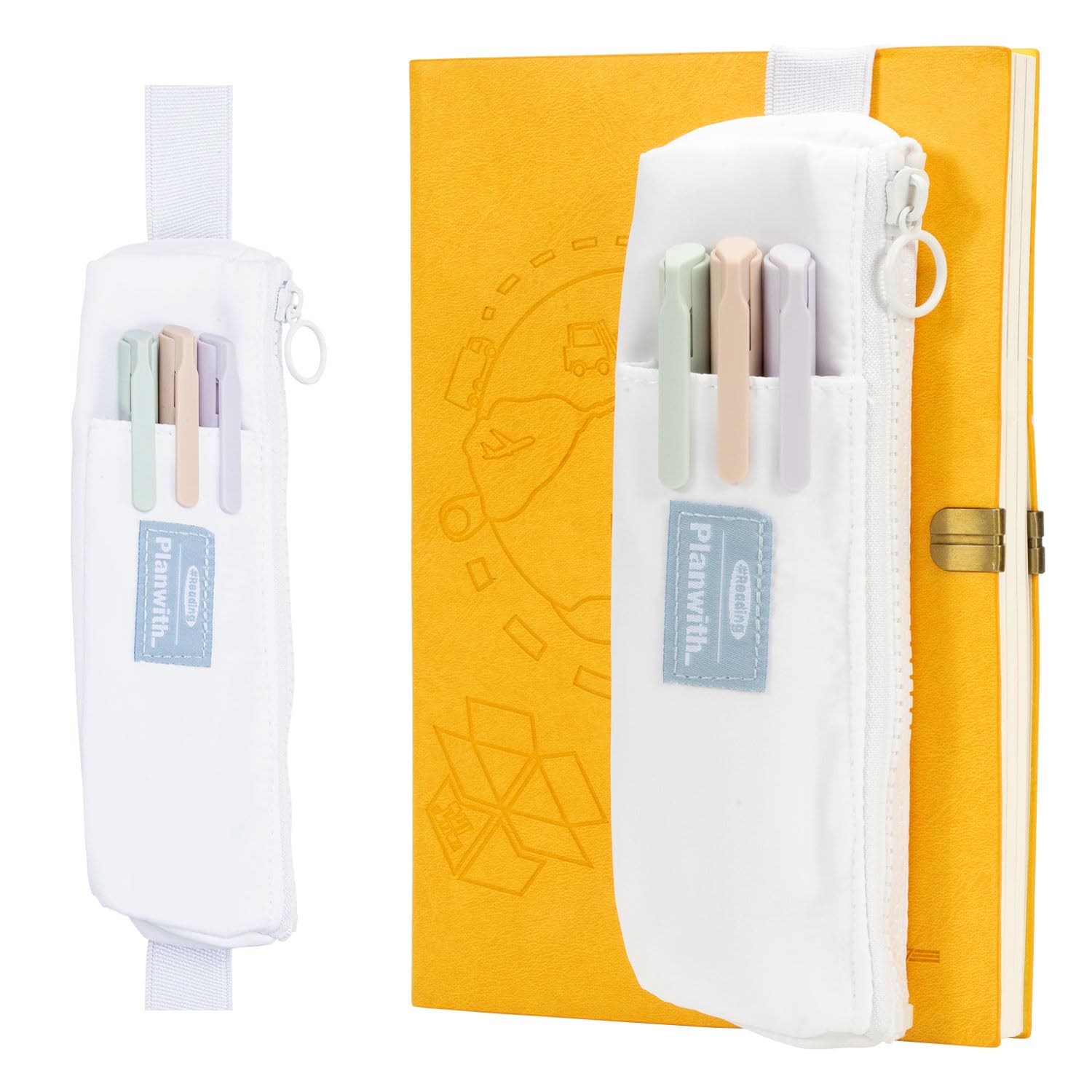 Astuccio Sottile Per Matite - 2 Pezzi, Con Elastico Regolabile, Per Scuola E Ufficio - Foto 6