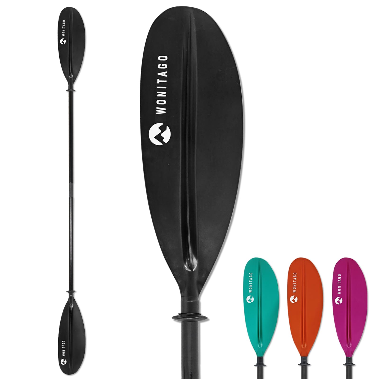 Pagaia per kayak con albero in fibra di vetro di alta qualità e lama in PP migliorata, remo regolabile per kayak, 220-240 cm, 240-260 cm