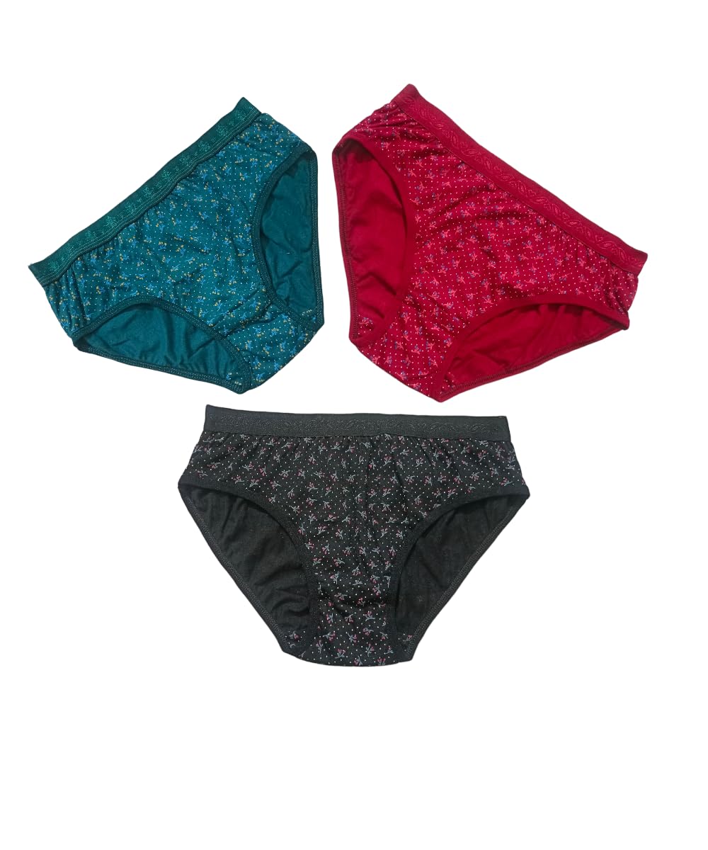BONUM Women Antibacterial Cotton Hipster Panty - Pack of 3