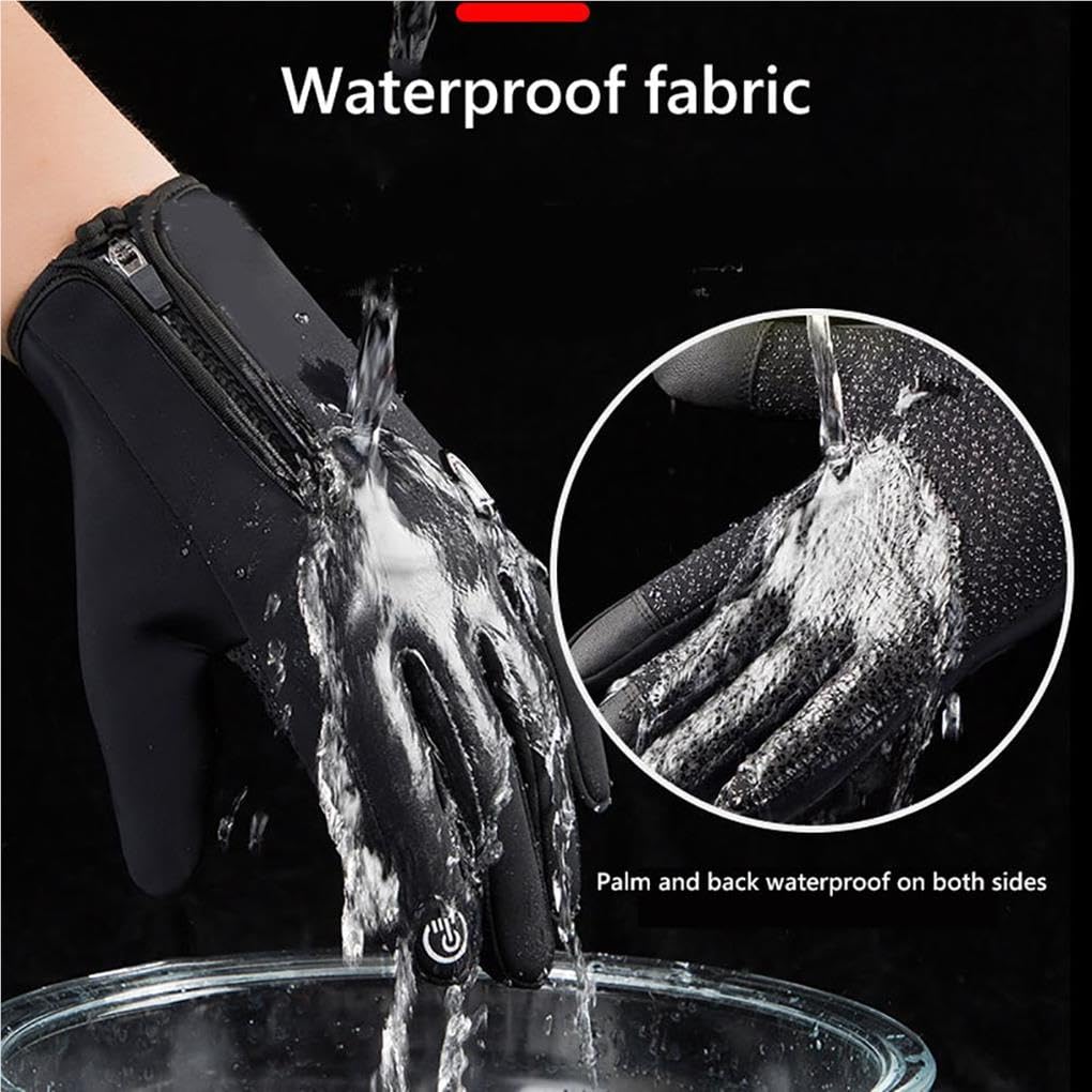 Winterhandschuhe, Handwickel, Fahrradzubehör, feine Verarbeitung, wasserdicht, Skiausrüstung, Wärme, praktisch, mehrfarbig, Schwarz/XL