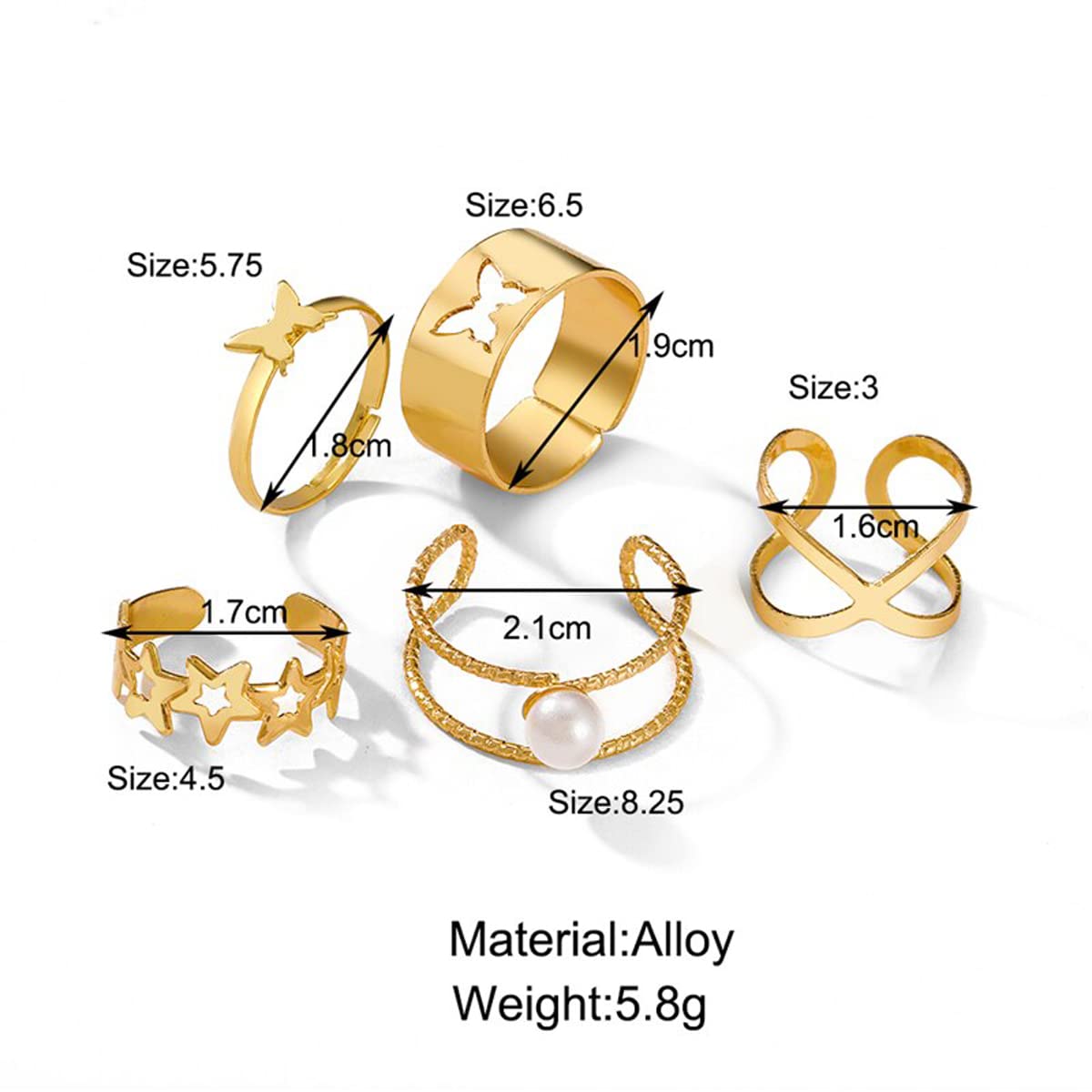Stackable Rings Set - Style 7