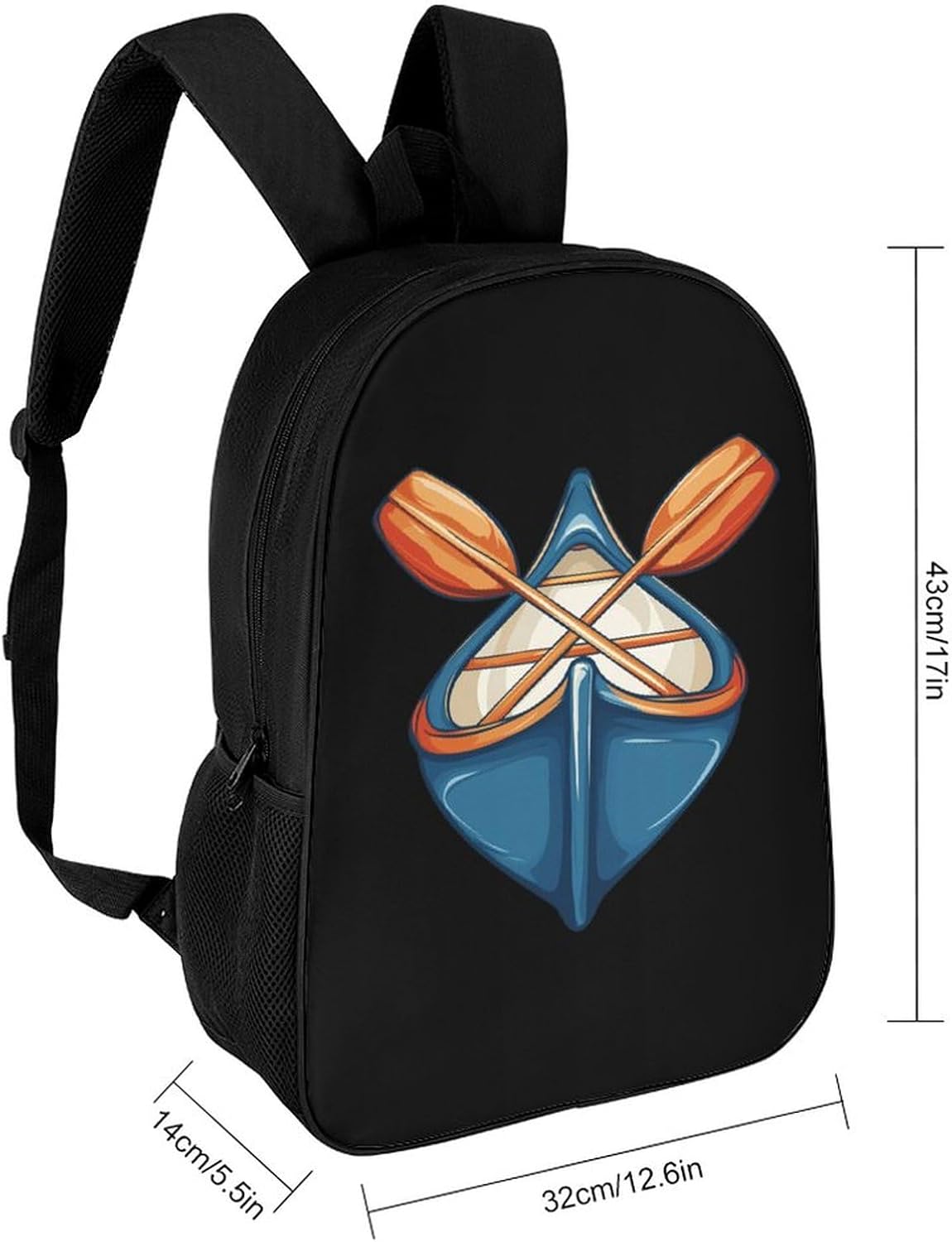 Paddling Canoe Rower Canoer Rowing Paddler Laptop Backpack for Men Women 17 Inch Shoulder Bag Travel Daypack