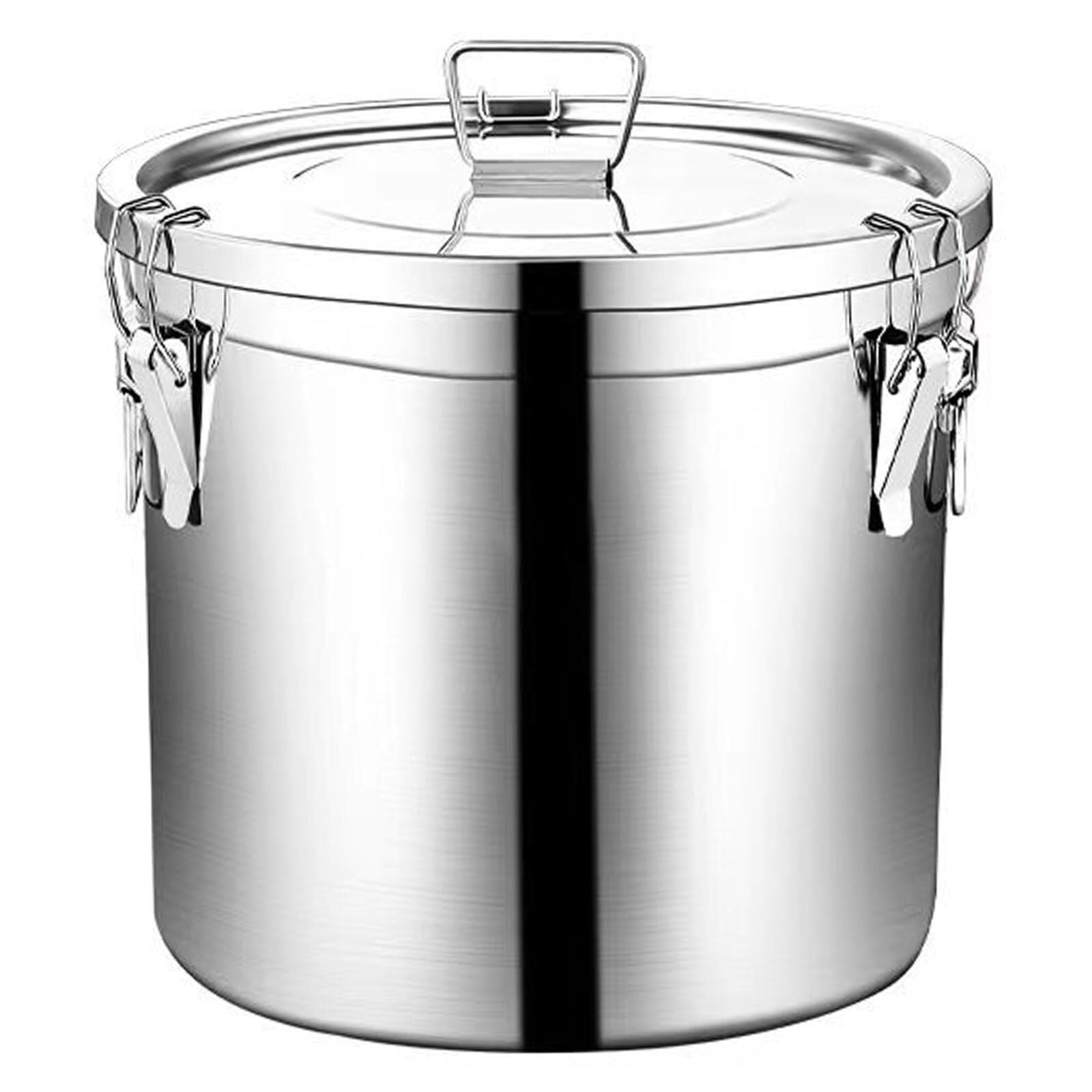 Boîte de Conservation hermétique en Acier Inoxydable 304, 21 L (5,55 Gal) pour café, Riz, céréales - Organisateur Durable pour la Cuisine et Les Restaurants