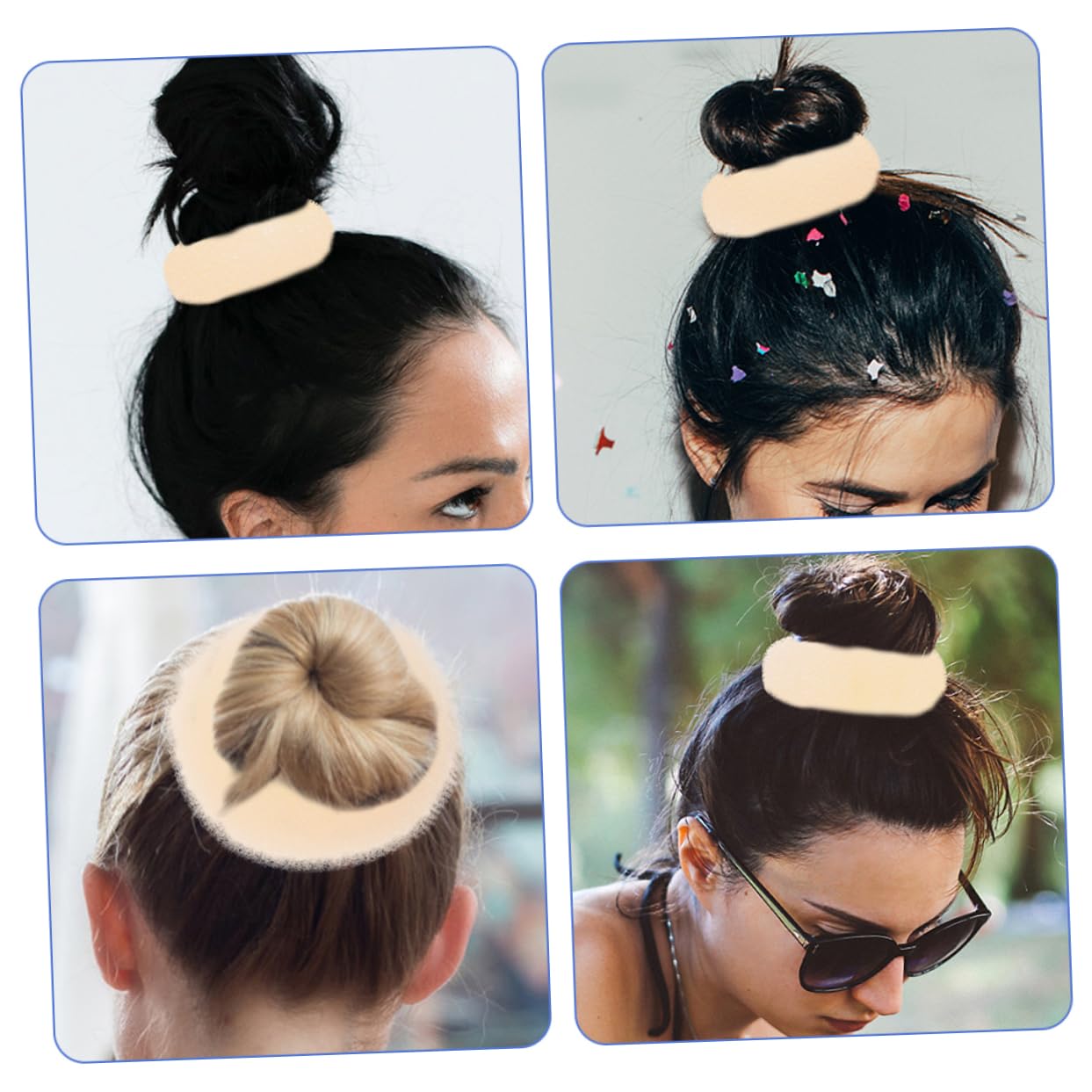Didiseaon 48 Piezas Accesorios Para El Cabello Para Herramientas Para Trenzar El Cabello Rosquillas De Pelo Para Bollos Pequeño Fabricante De Moños Accesorios Para Moños