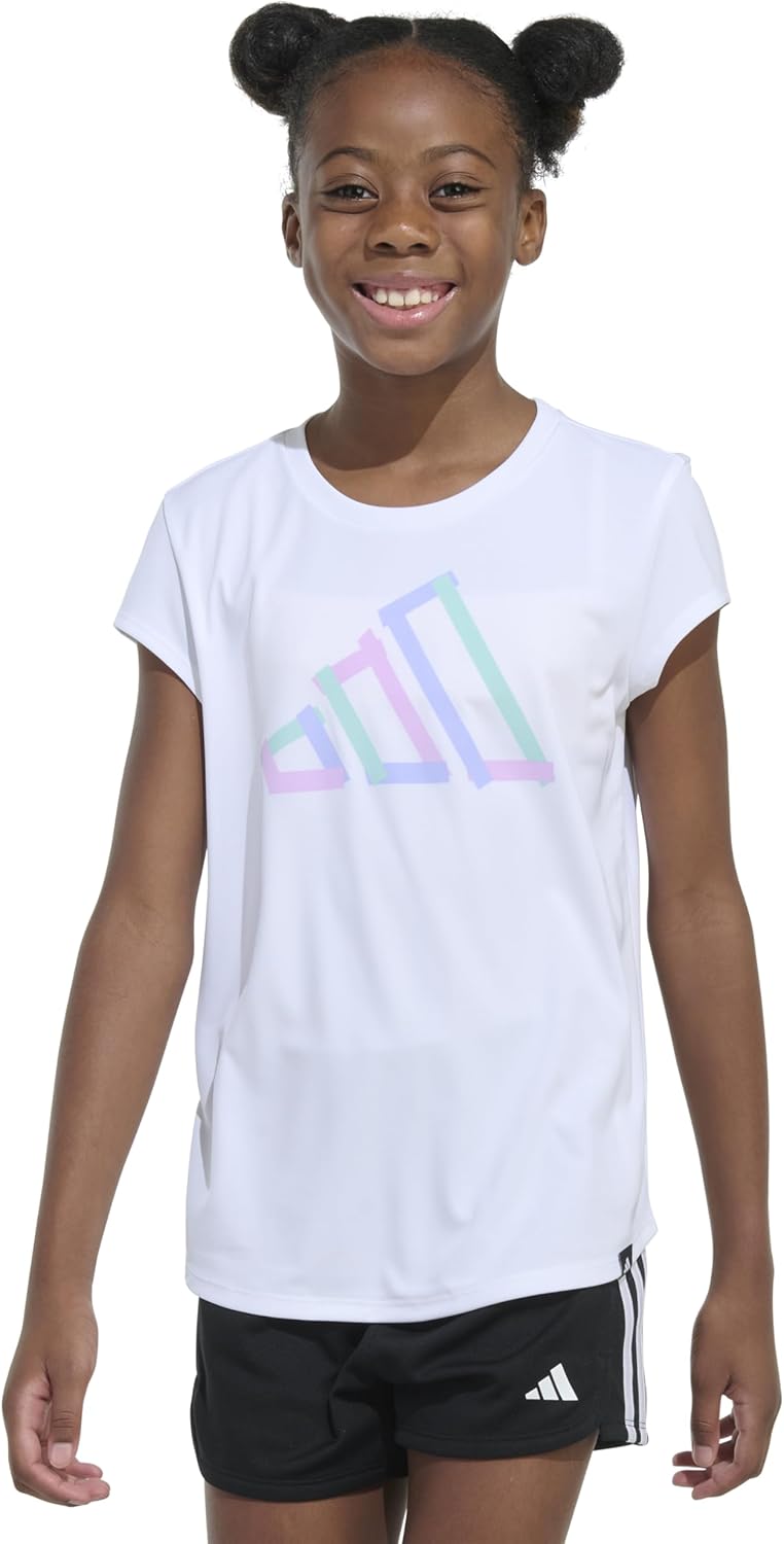 Adidas Girls Slim Fit Cap Sleeve Active Tee