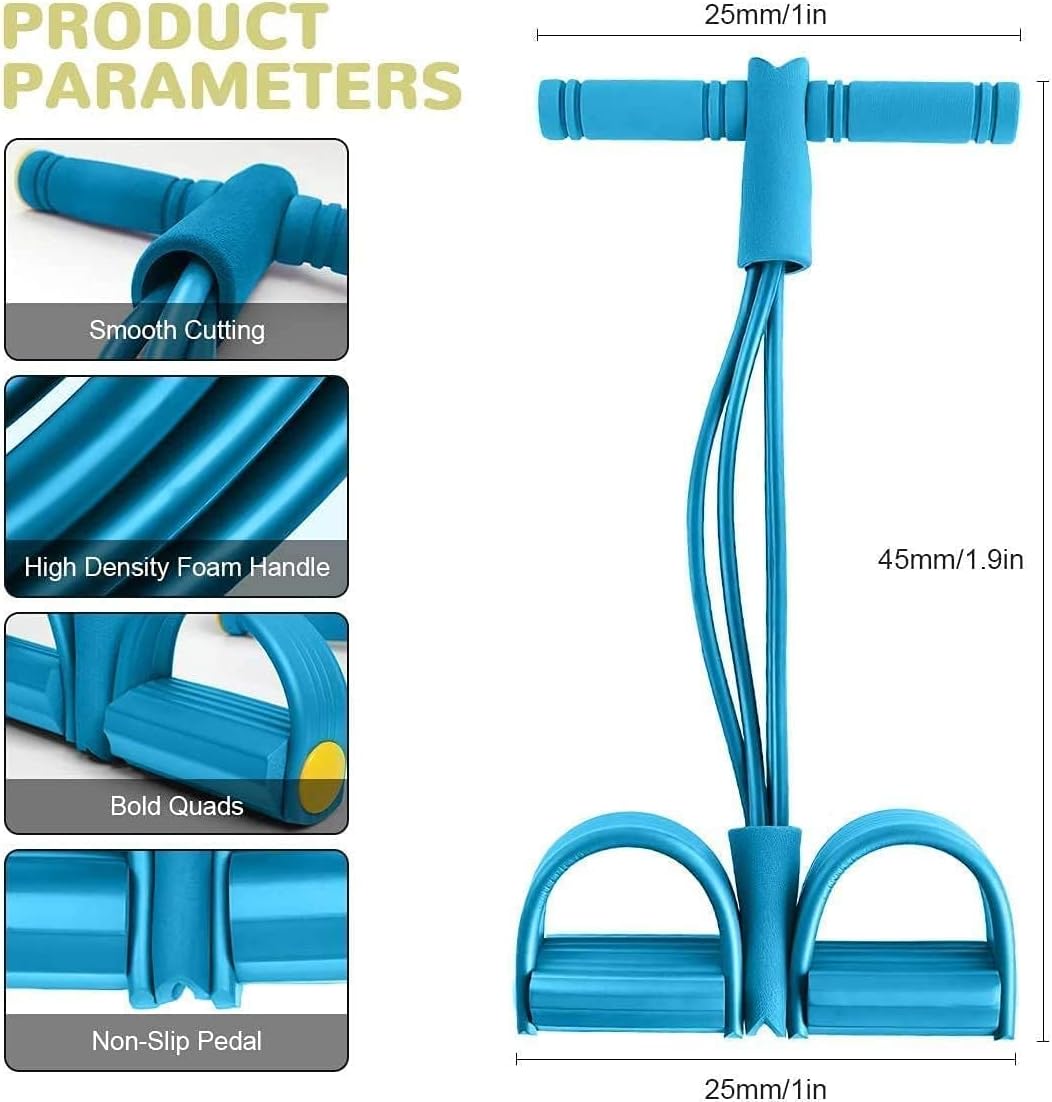 Pull Reducer Training Bands 4 Tubes Body Trimmer Pedal Exerciser Yoga