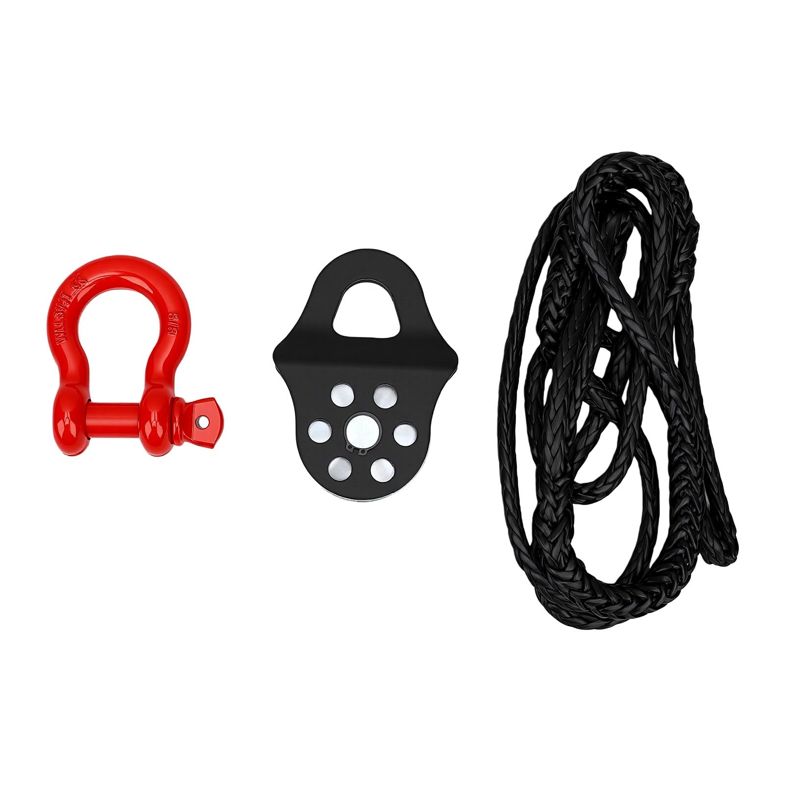 Kit de Récupération Tout Terrain Robuste avec Poulie de 6 Tonnes