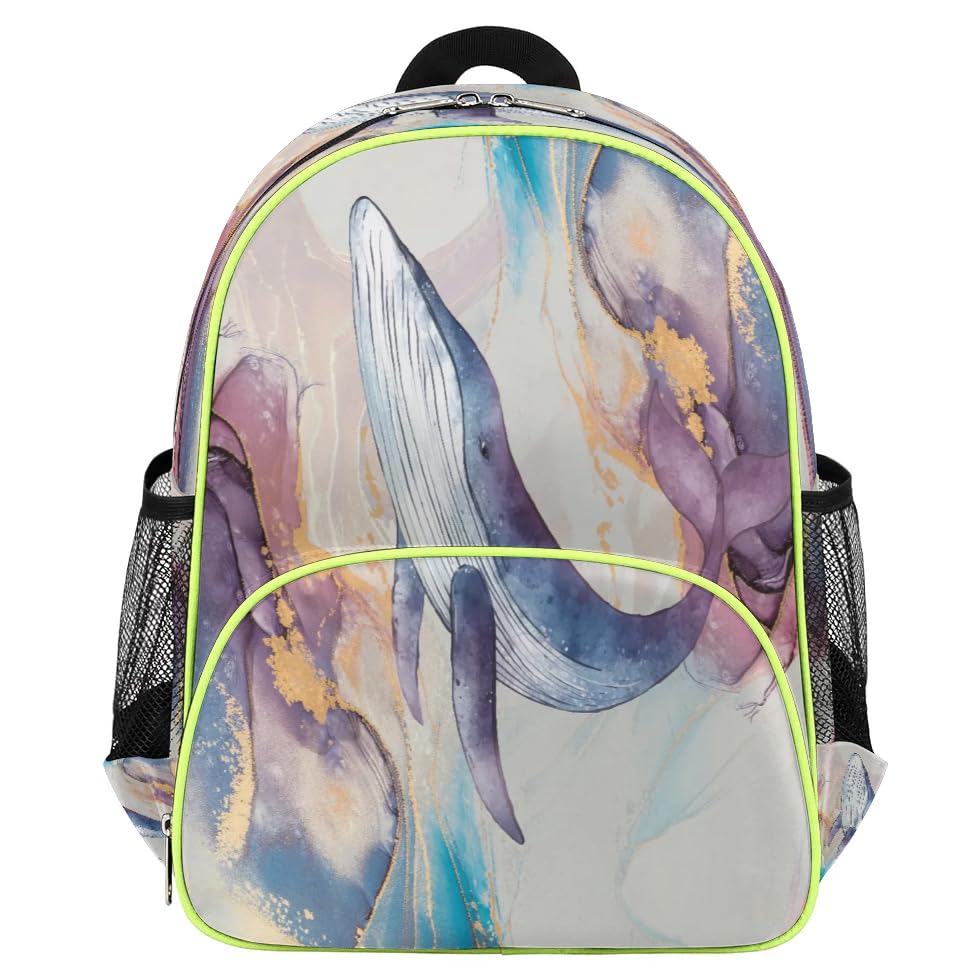 Sac à dos enfants TropicalLife Whale Art taille L pour école et voyage