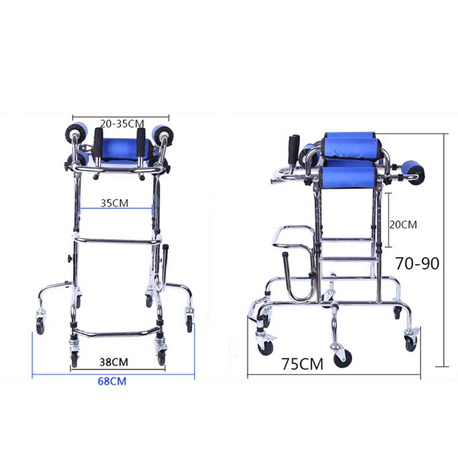 Andador para niños con parálisis cerebral. Andador para personas con parálisis cerebral. Andador para personas con discapacidad. Andador portátil vertical para rehabilitación de personas con