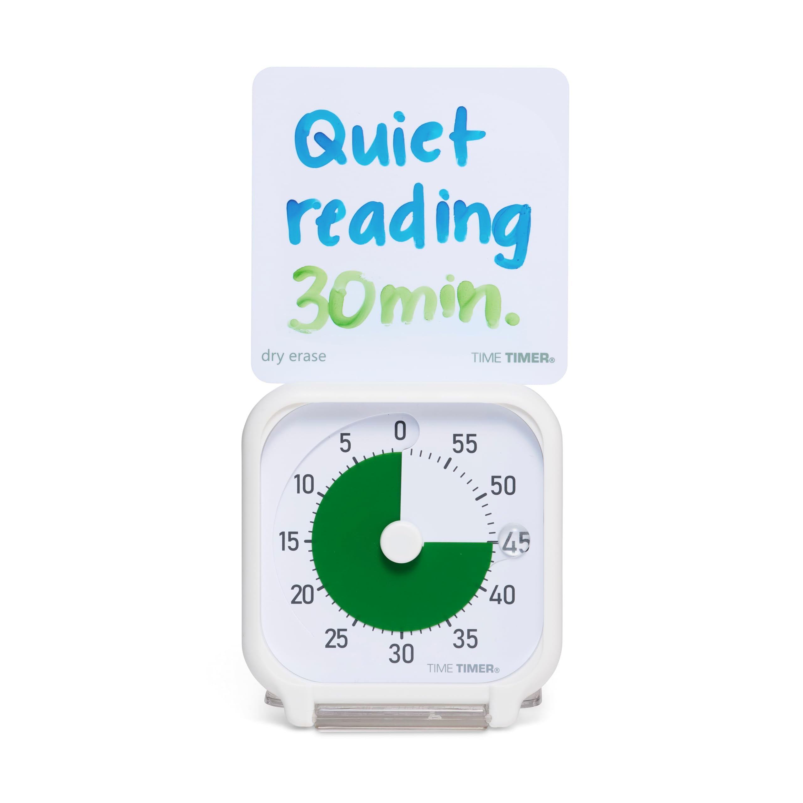 Time Timer 3" Visual Timer – 60-Minute Quiet Portable Countdown Timer for Kids, Teachers, Students & Adults – Helps with Focus, Transitions, ADHD, Autism & Time Blindness – (Green & White)