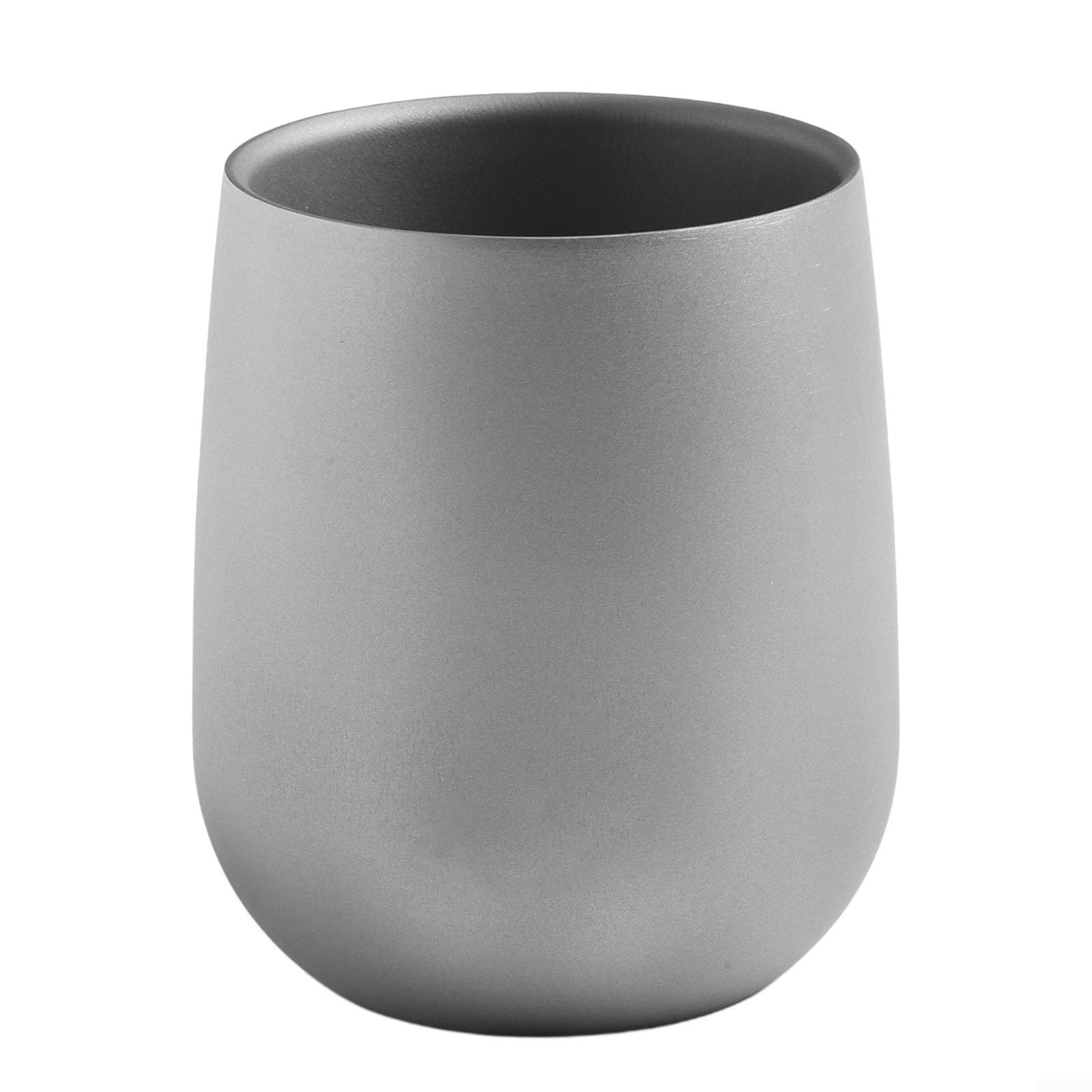 Gobelet Isotherme Double Paroi En Titane - Grande Capacité - Argent