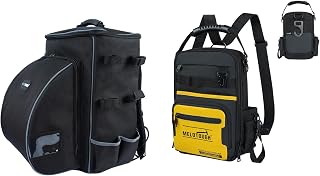 MELOTOUGH Welding Tool Backpack, 30 Multi-Storage Pockets Small Tool Backpack for Electrician, HVAC, Technician