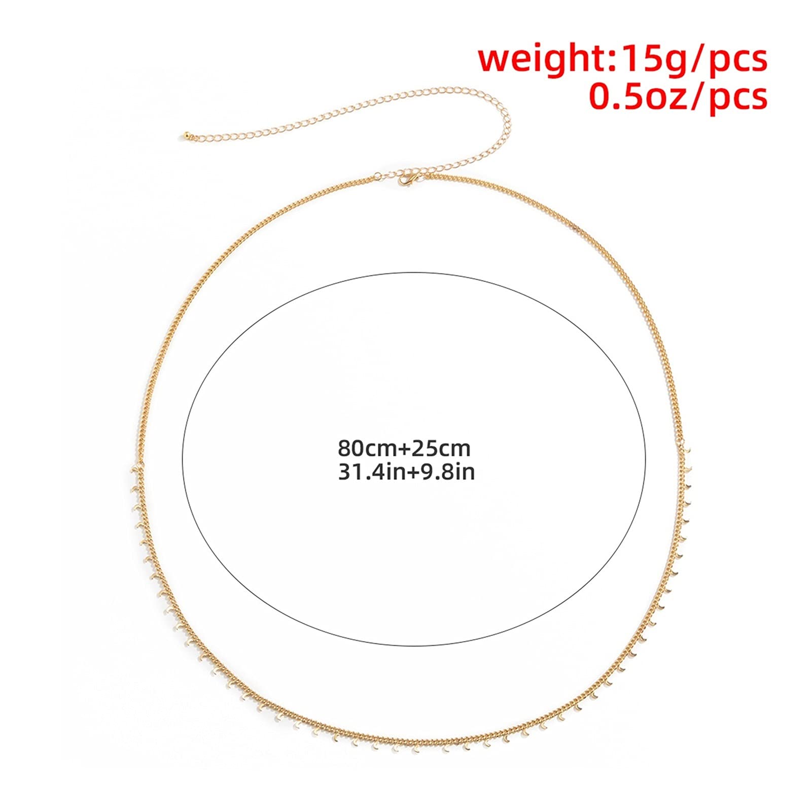 Body Chain Damen Kette - Goldfarbene einfache Strandkette mit Kreuzband für Taille und Bauch - Schwarze Harnaskette - Edler Schmuck für Damen - Accessoires