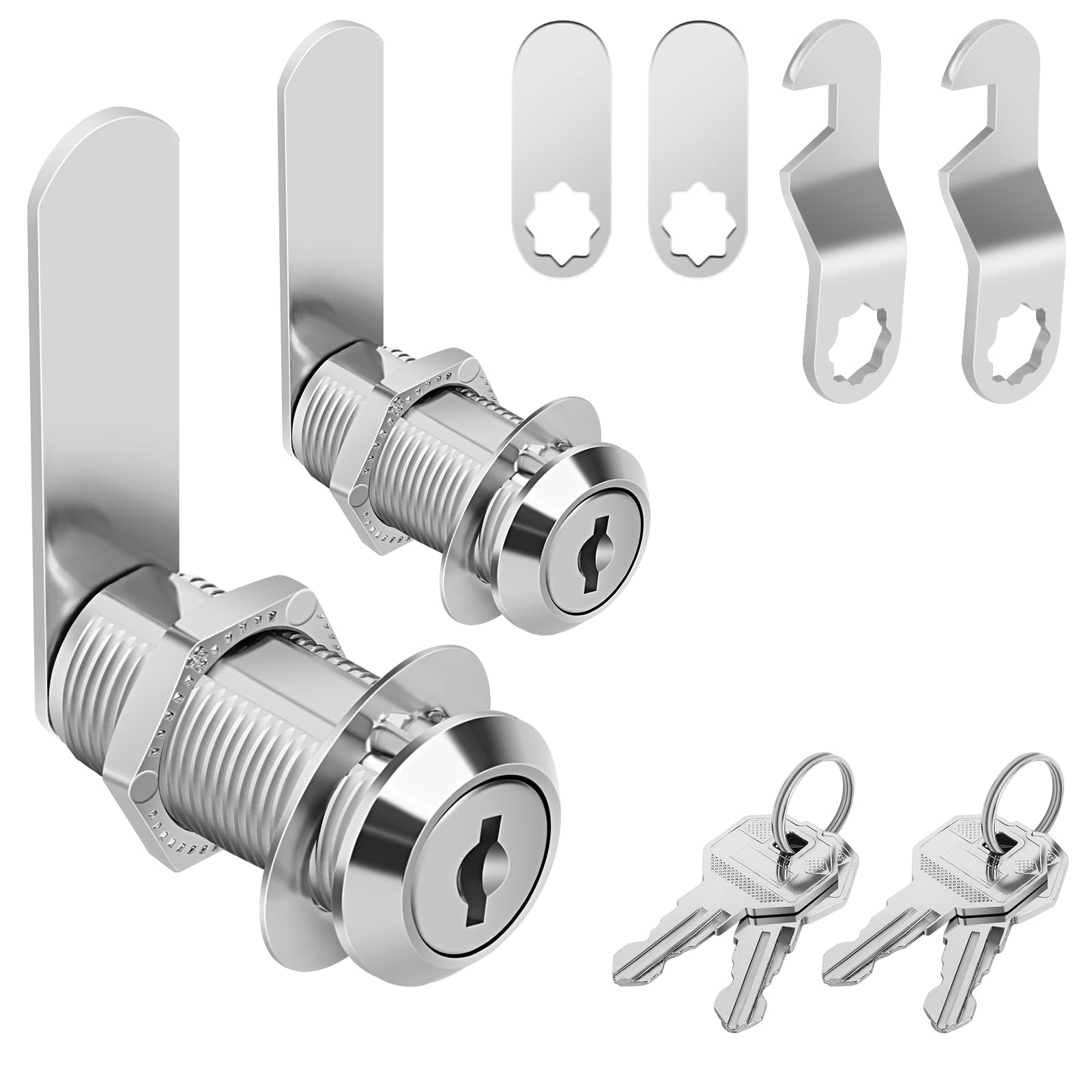 Cerraduras de gabinete con diferentes llaves de 1-3/8 pulgadas con llaves, seguro archivos, cajones, cerraduras de almacenamiento de RV, juego de repuesto de aleación de zinc (2 piezas