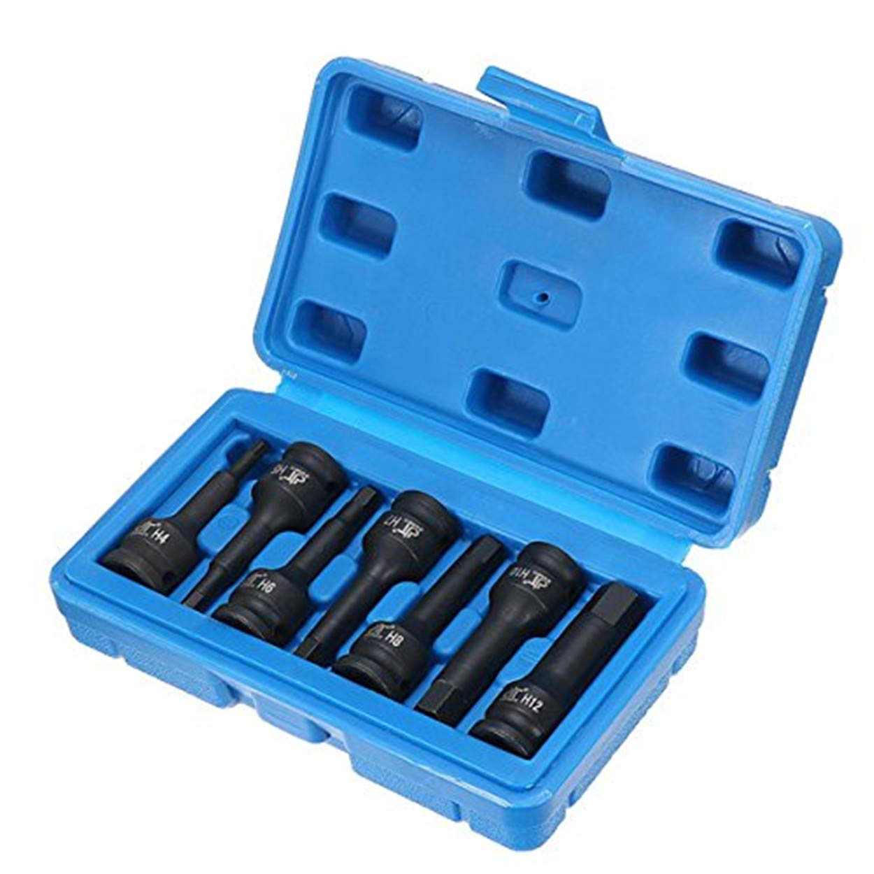 SUCAN Set di punte per bussole a impatto esagonale metrico 7pz da 3/8 di pollice