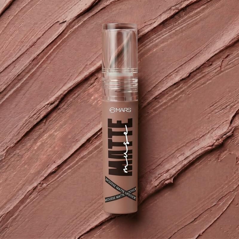 Image of MARS Matte Muse Mousse Lipstick (3ml) (12-LOVE LADY) with Doe-Foot Applicator | Highly Pigmented | Smooth Texture | Hydrating Formula | Blurry Lips Effect (Pack of 2)