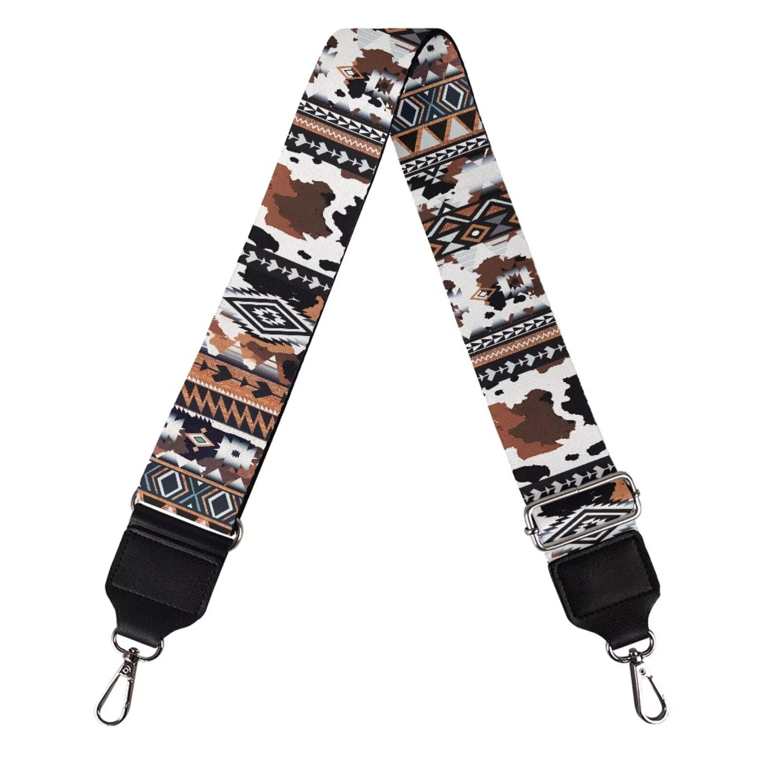 Coldinair Aztec Geometric Cow Print Purse Straps Replacement Wide Crossbody Bag Strap Adjustable Wide Guitar Straps for Handbags Luggage Strap