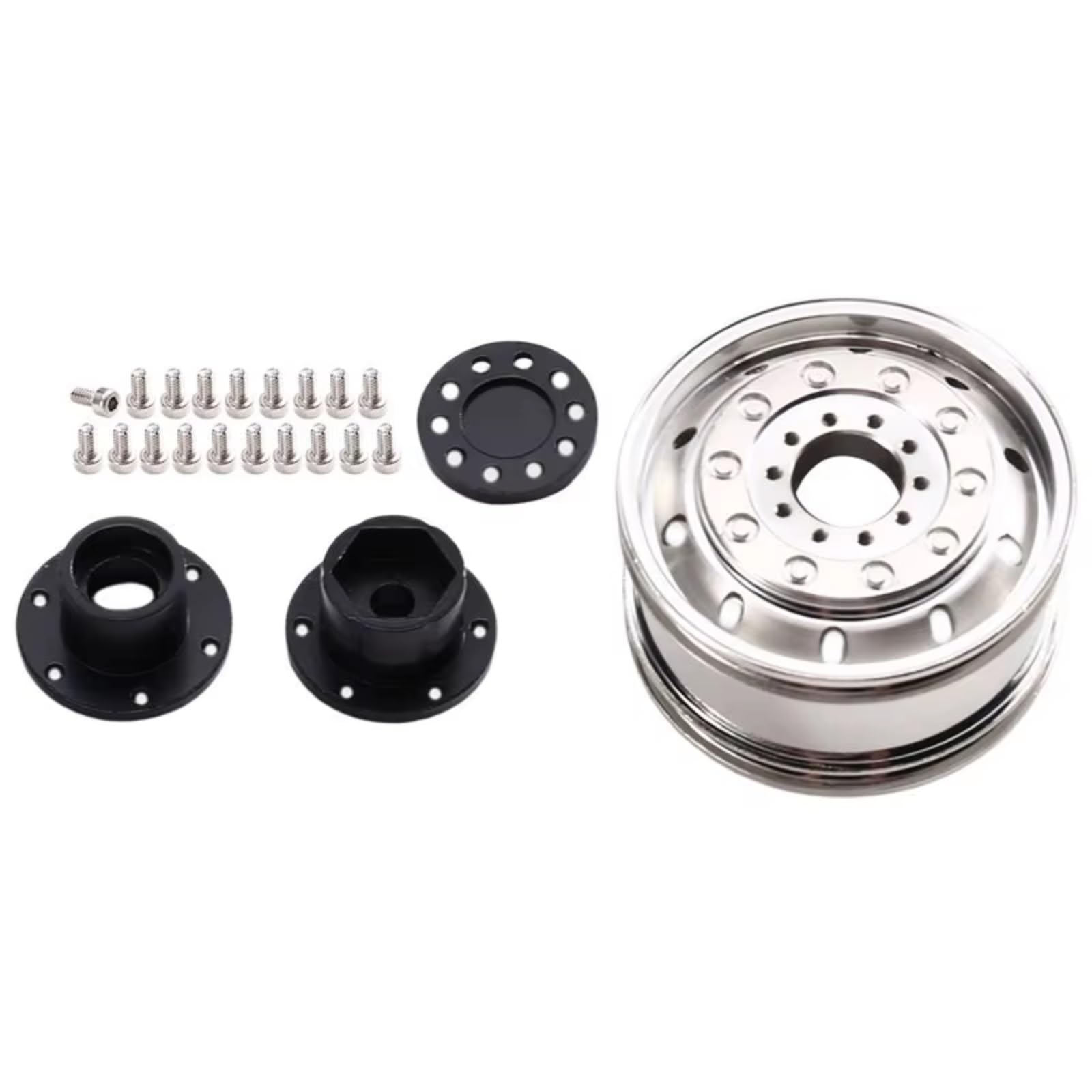 Per Tamiya Tractor 1/14 Aggiornamenti Del Veicolo Telecomandato Accessori Parti Kit Mozzo Ruota Anteriore Ricambi RC