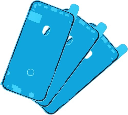 Miniatura 6 de D-FLIFE 3 tiras adhesivas de repuesto para pantalla LCD de 6.1 pulgadas, marco de carcasa frontal, impermeables, precortadas (para iPhone XR, negro)