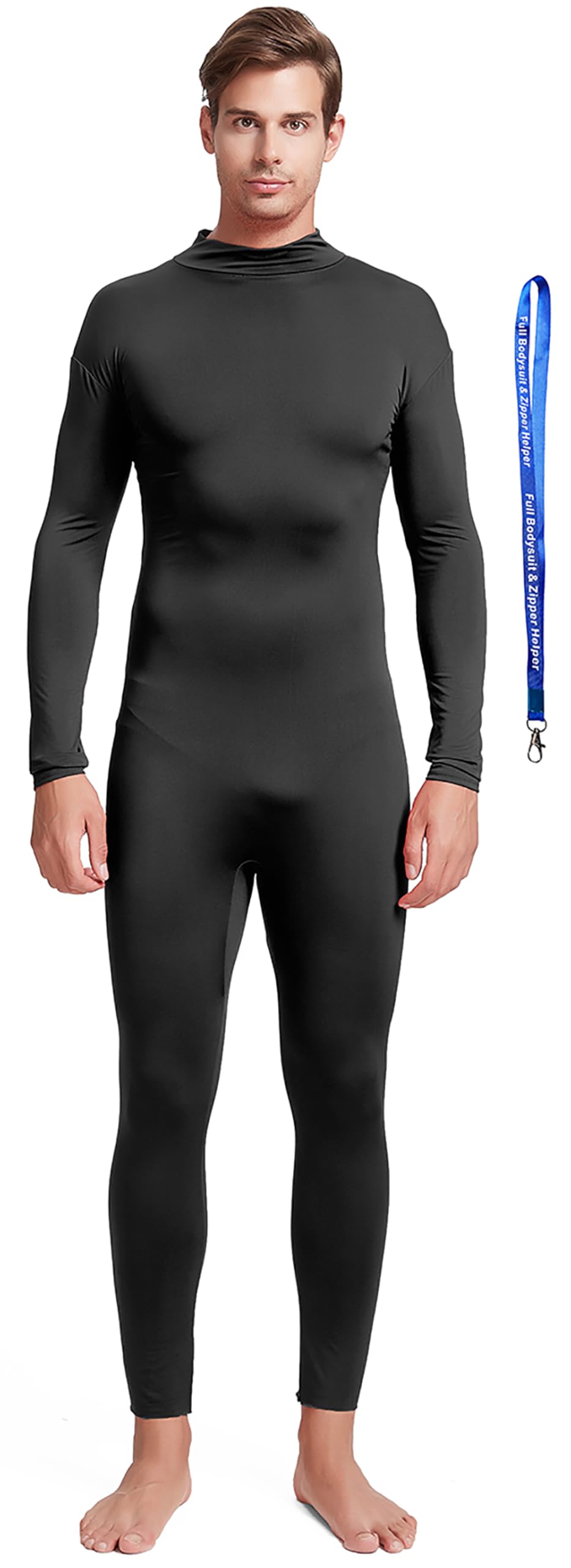 Include Zipper Helper Unisex Adult Costume Without Hood and Gloves Socks Spandex Zentai Unitard