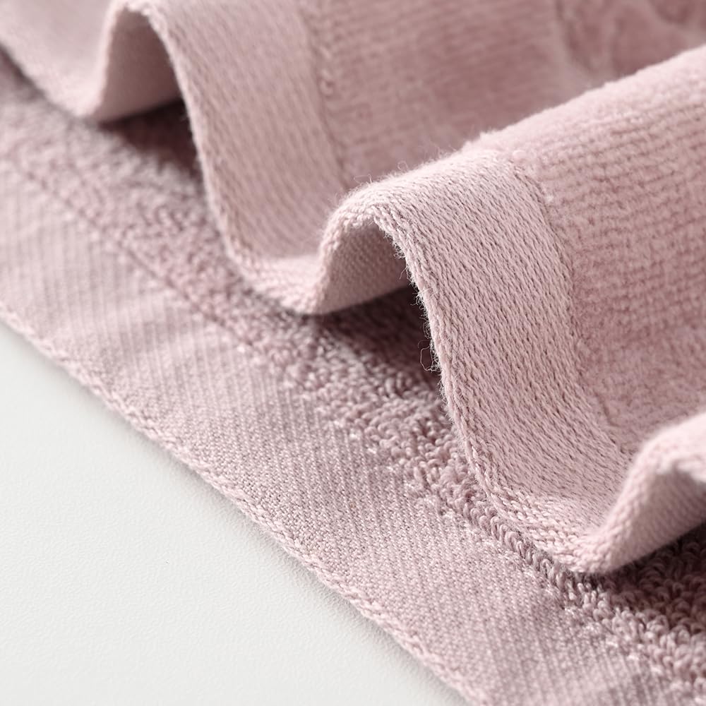 sense gnosis Jacquard Full Embossed Velvet Floral Vine Pattern Hand Towel Set of 2 Super Soft 100% Cotton Highly Absorbent Decorative Hand Towels for Bathroom Spa 13x 29 Inch, Purple - Image 9