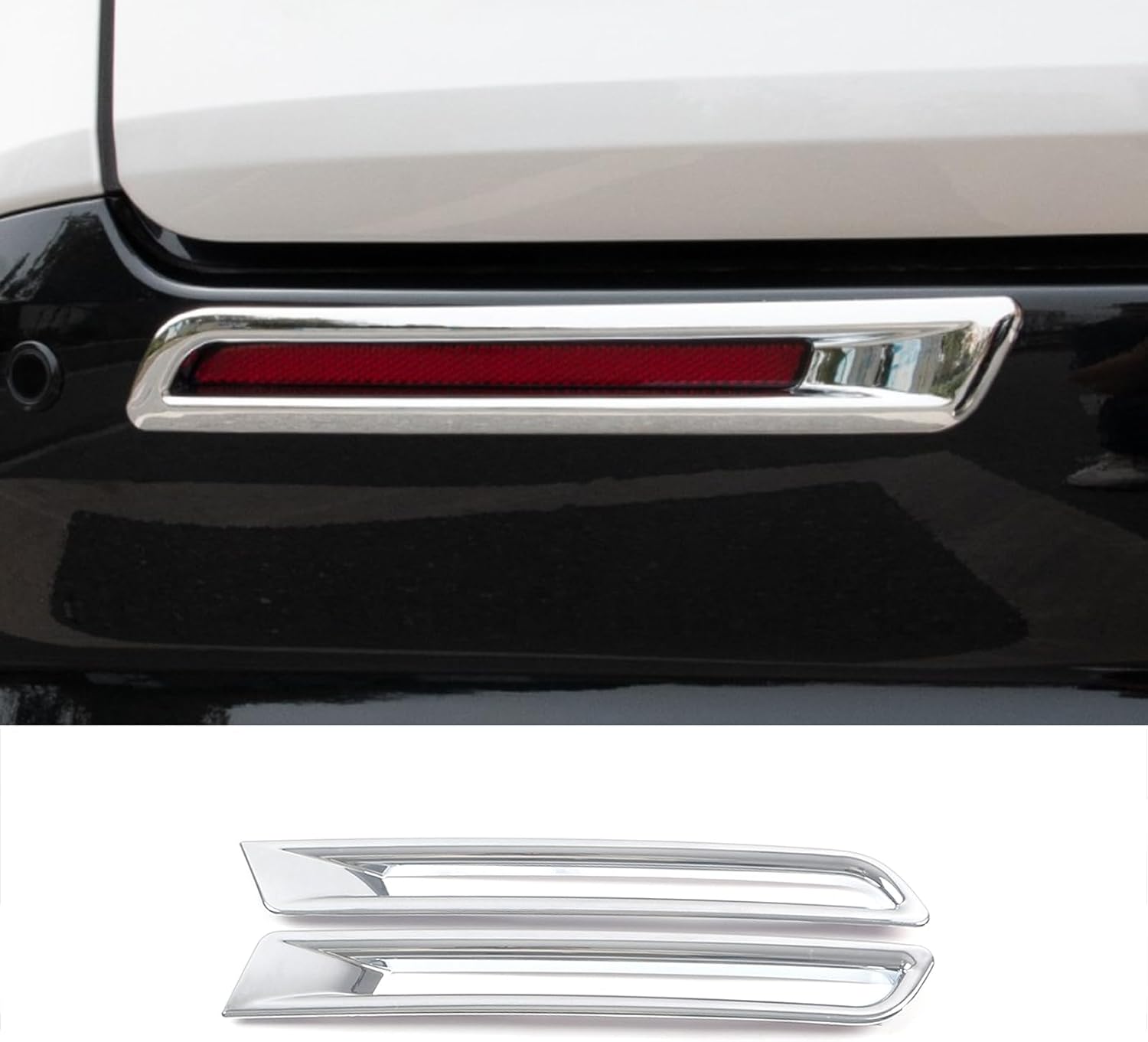 Car Accessories Fit for Toyota Sienna 2021 2022 2023 2024 2025 2026 Chrome Exterior Rear Bumper Reflector Fog Lights Cover Trim ABS 2 PCS