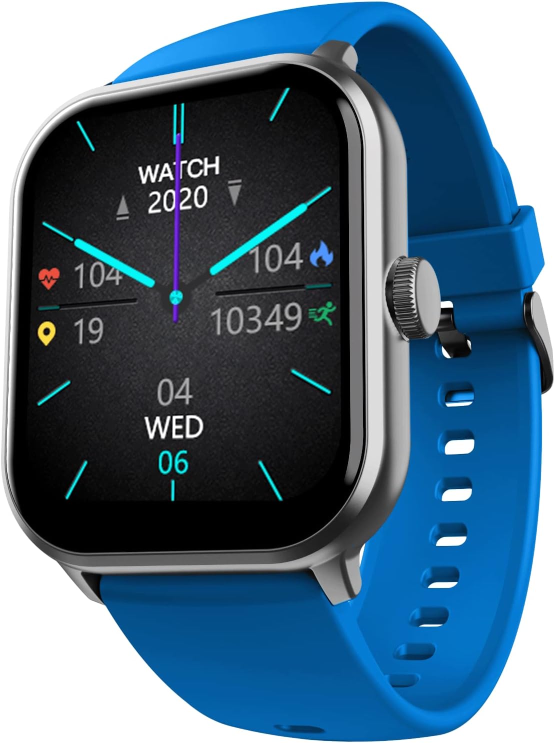 boAt Wave Edge Smart Watch w/ 1.85" (4.6 cm) HD Display, Advanced Bluetooth Calling Chip, Functional Crown, 100+ Sports Modes,Widget Control,AI Voice Assistance,Inbuilt Games, IP68(Deep Blue)