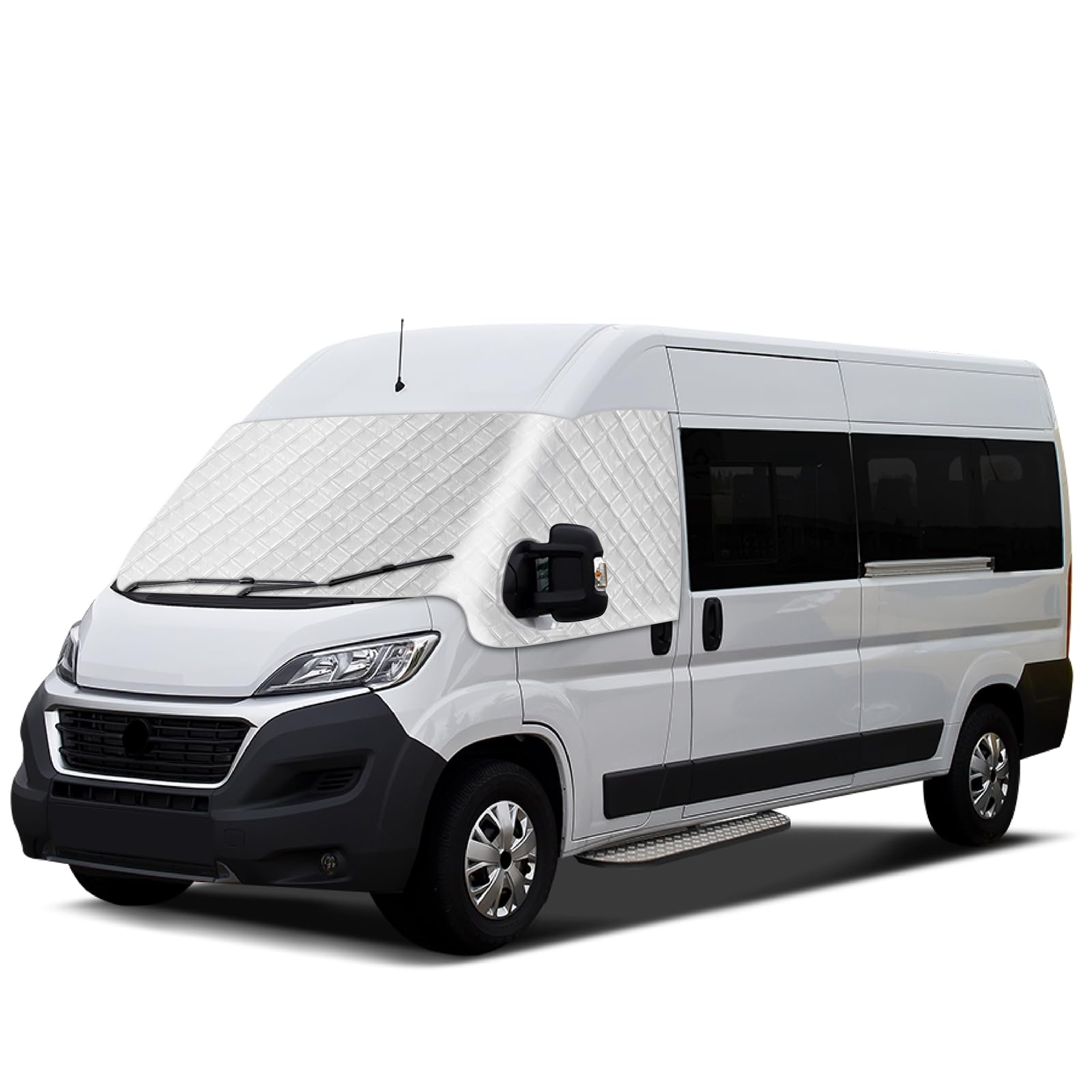 Tenda parasole per parabrezza per Fiat Ducato 2006-2026, parasole esterno riflettente a 5 strati, copertura protettiva anti-UV/antigelo/antipolvere per Ducato Jumper Boxer 2006-2026