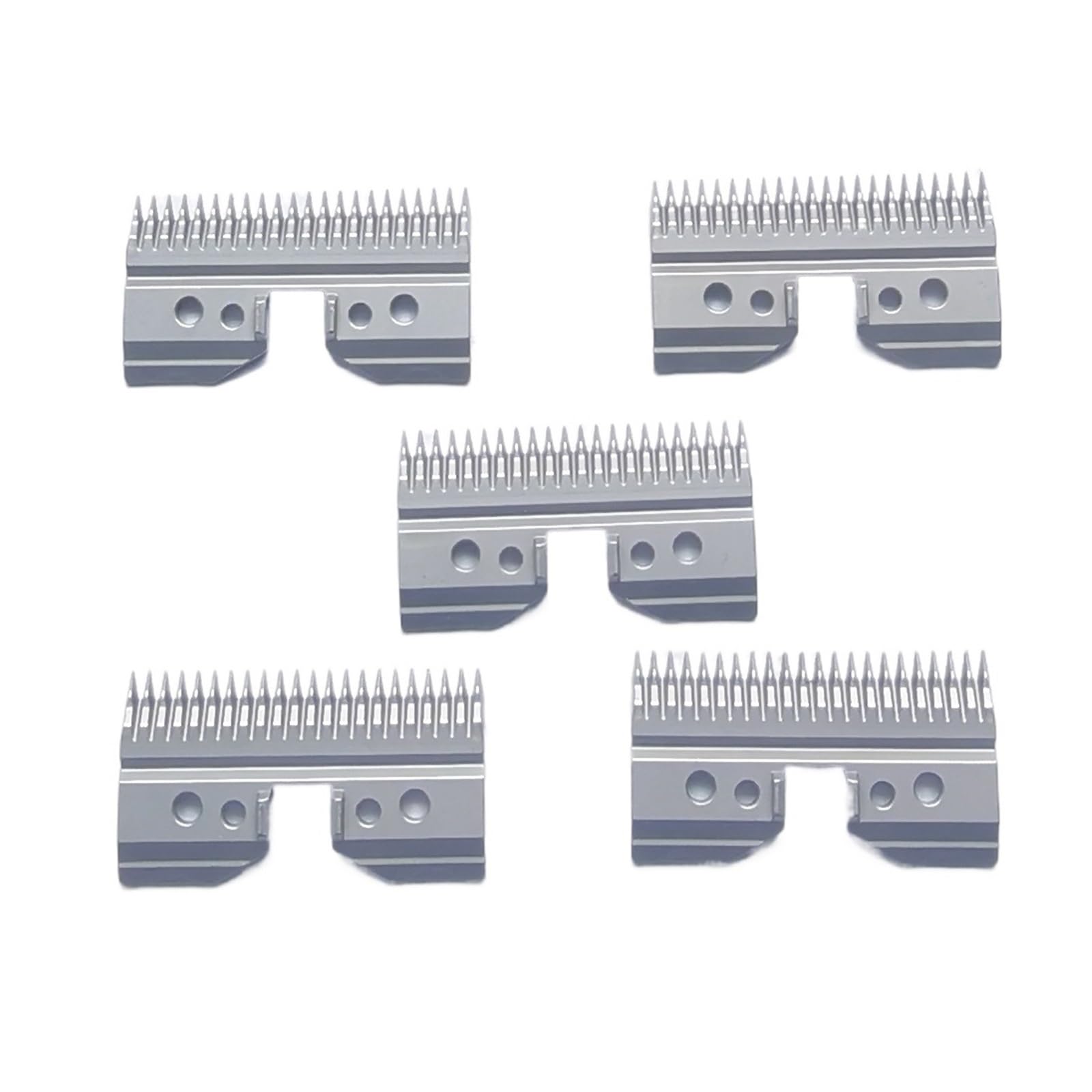 22Teeth Pet Clipper High Carton Steel And Ceramic，Compatible For Oster，A5 Series Moving Replacement Blade Fits(Silver steel,5pcs)
