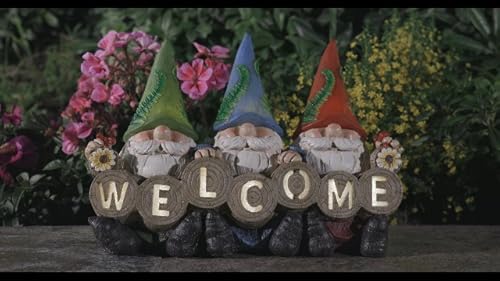 Solar Welcome Gnome Sign Light Garden Décor
