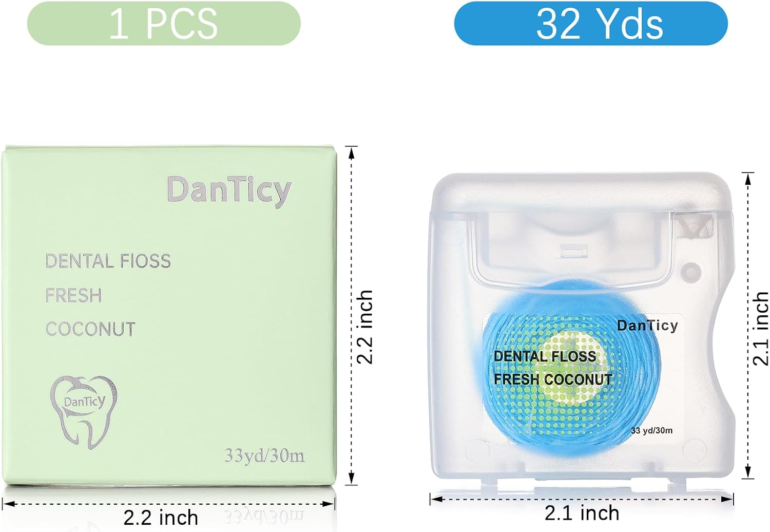 Coconut-Oil Infused Woven Dental Floss,Deep Clean Natural Vegetable Waxed Floss,Extra Wide Cleaning and Slides Smoothly & Easily,PFAS Free | Coconut Flavored(33 Yds x 1 Unit) image 3