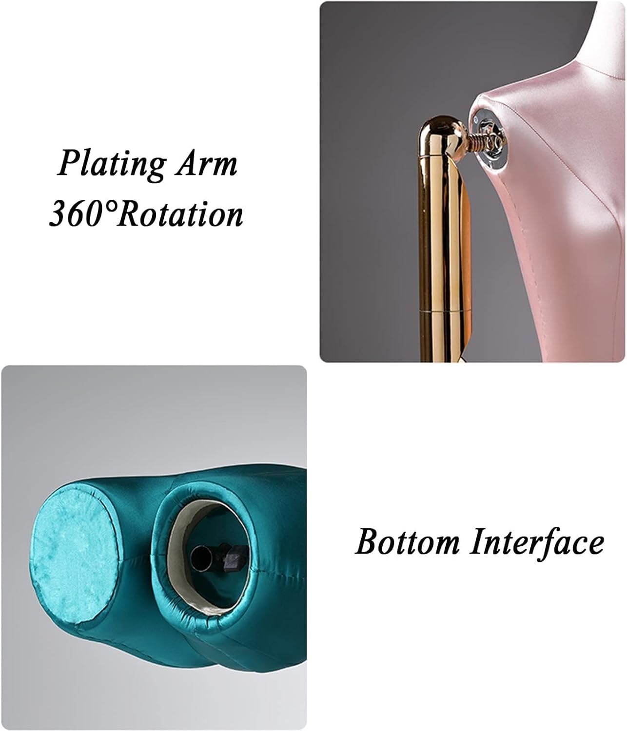 Weibliche Schaufensterpuppe, Torso-Körper, Schneiderpuppe, Kleid, Büsten mit beschichtetem Arm, höhenverstellbarer Boden