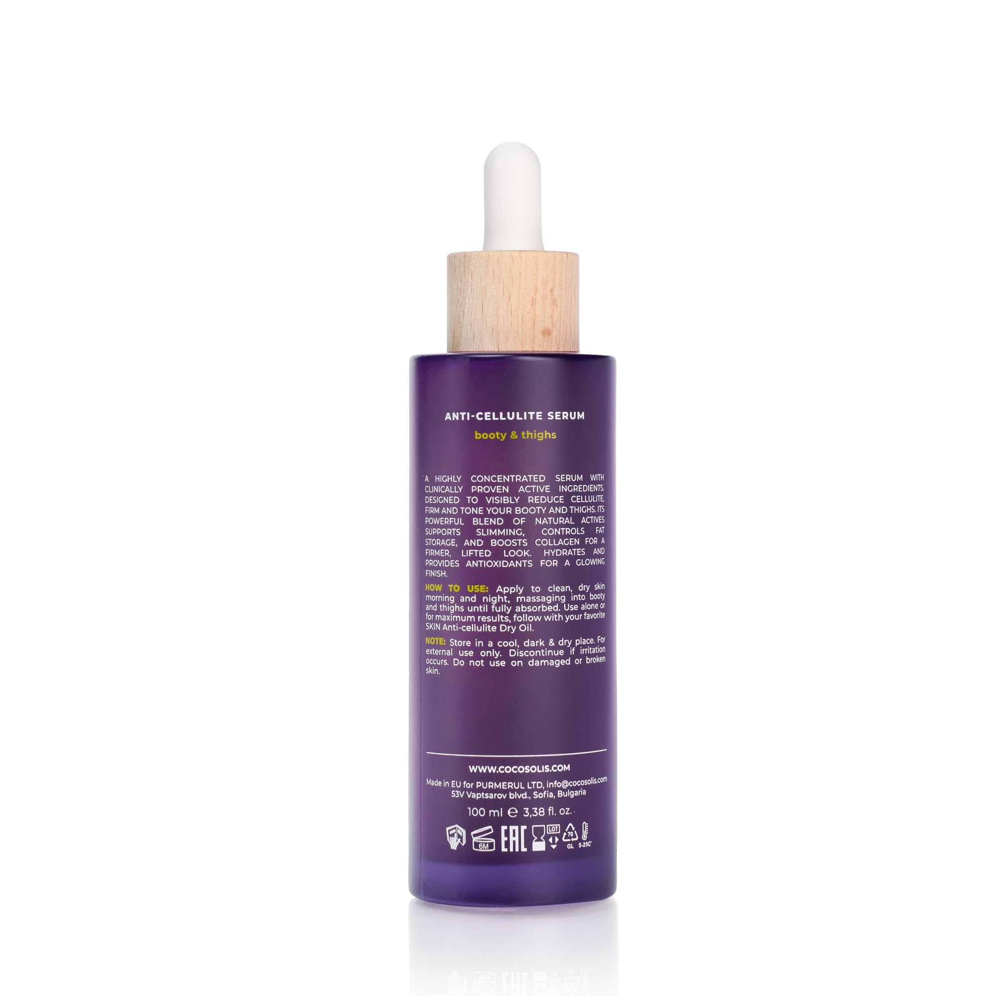 COCOSOLIS SKIN+ Anti-Cellulite Serum-Konzentrat für sichtbare Hautstraffung, Reduktion der Orangenhaut und Glättung.der Haut am Bauch und an den Beinen