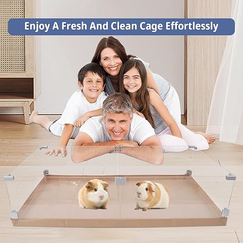 Miniatura 7 de Revestimientos desechables para jaula de conejillo de indias, bolsa grande de 48 x 24 pulgadas para parte inferior de jaula de conejillo de indias,