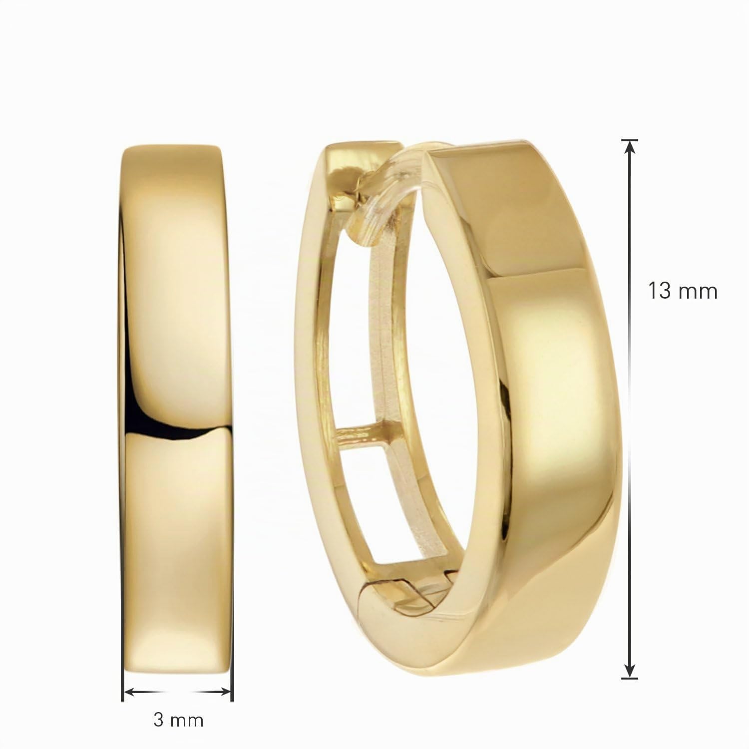 trendor Ohrringe Gold 333/8K Creolen Ø 14 mm 68747